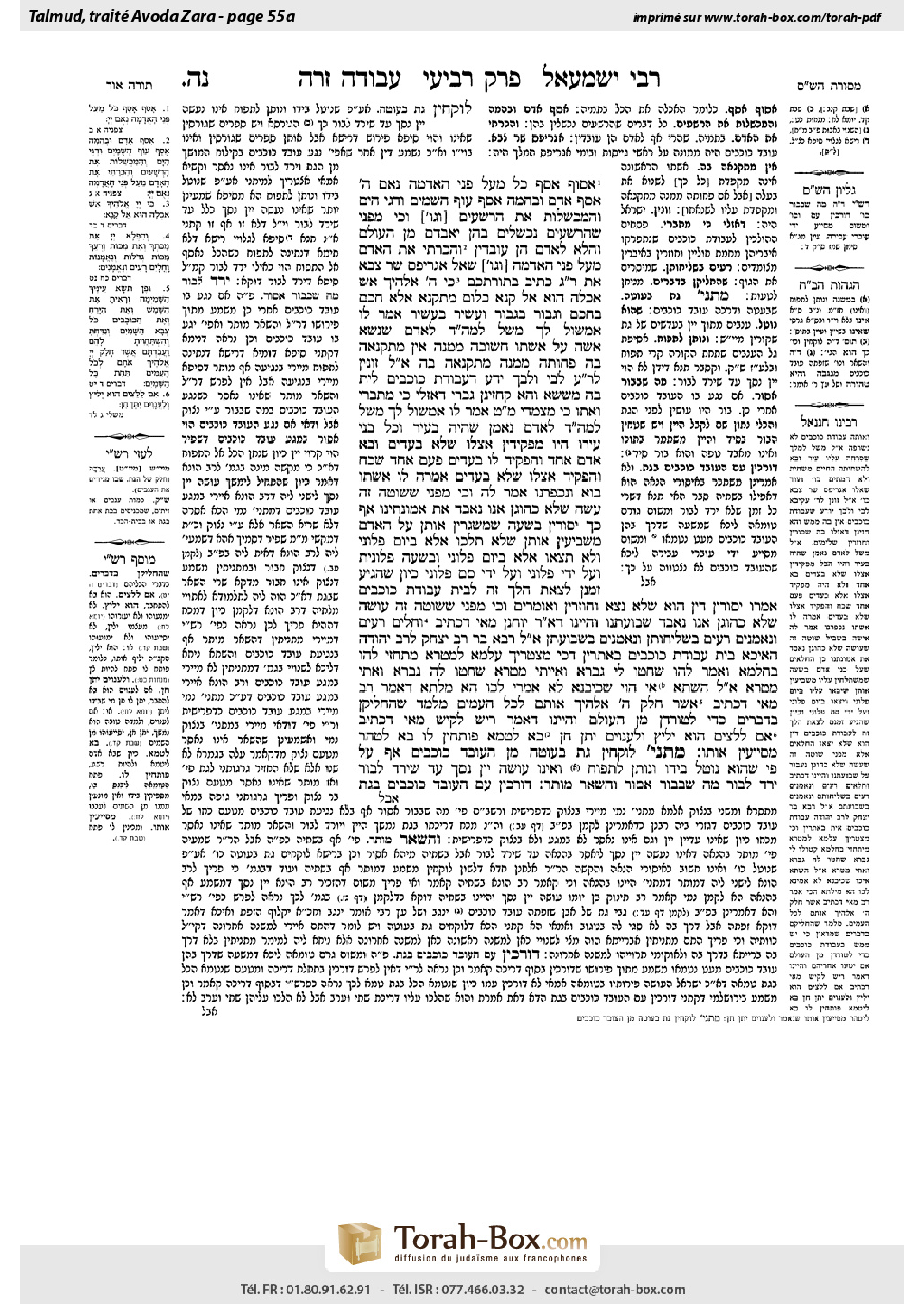 Torah-Box scan of Avodah Zarah 55a