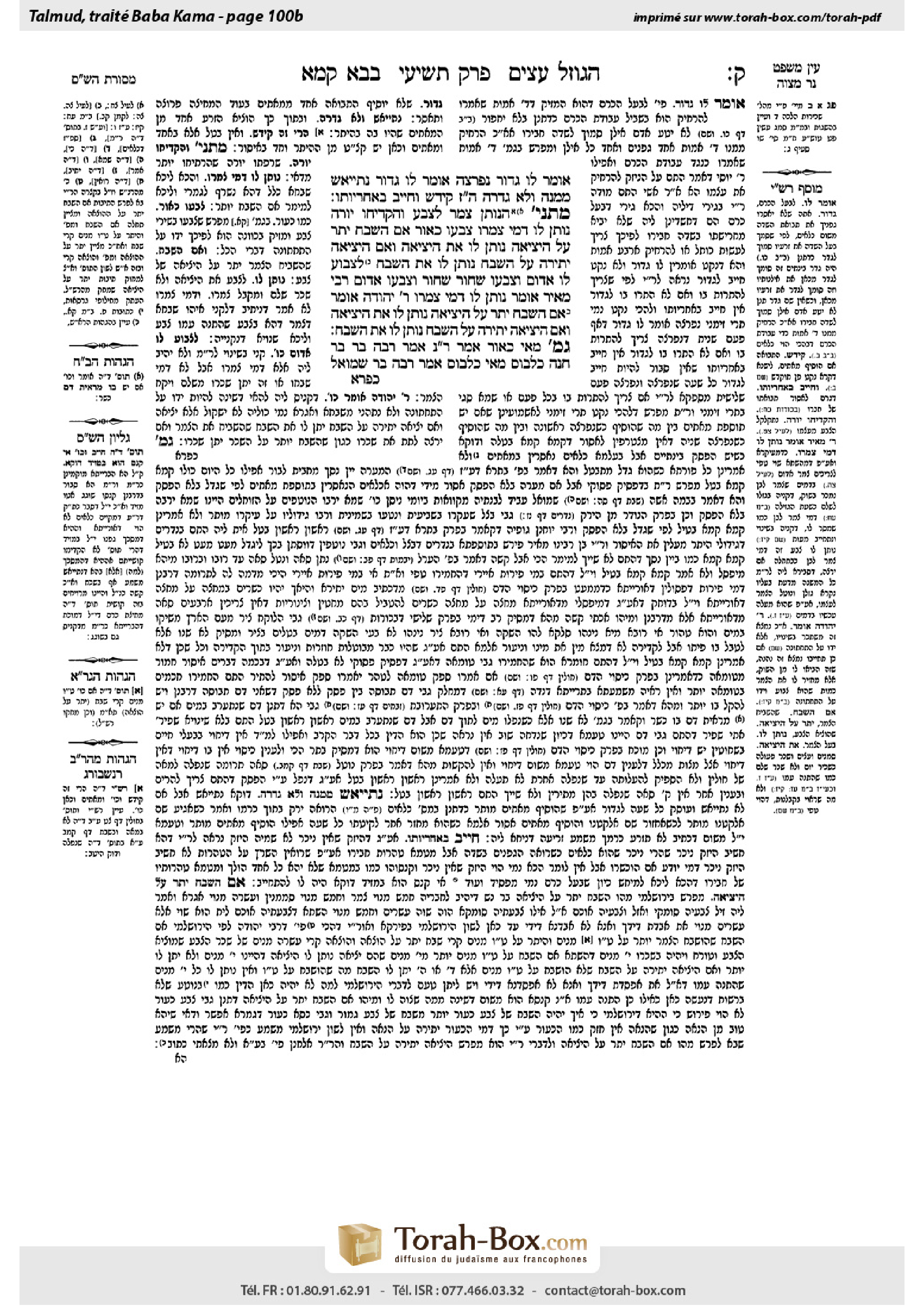 Torah-Box scan of Bava Kamma 100b
