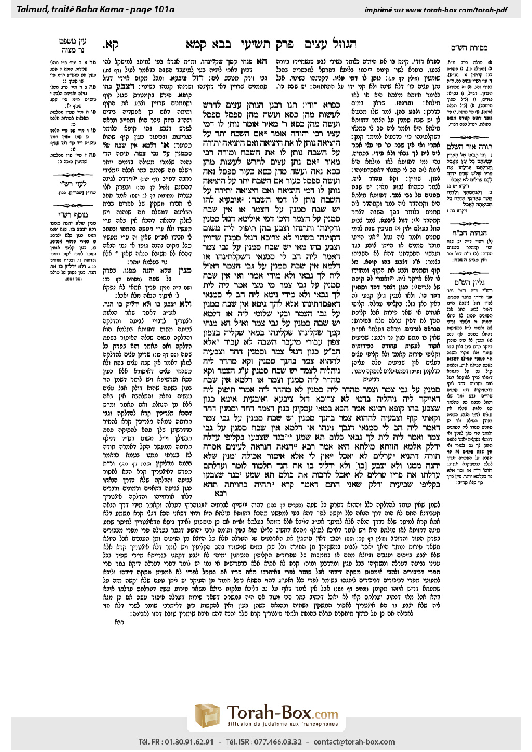 Torah-Box scan of Bava Kamma 101a