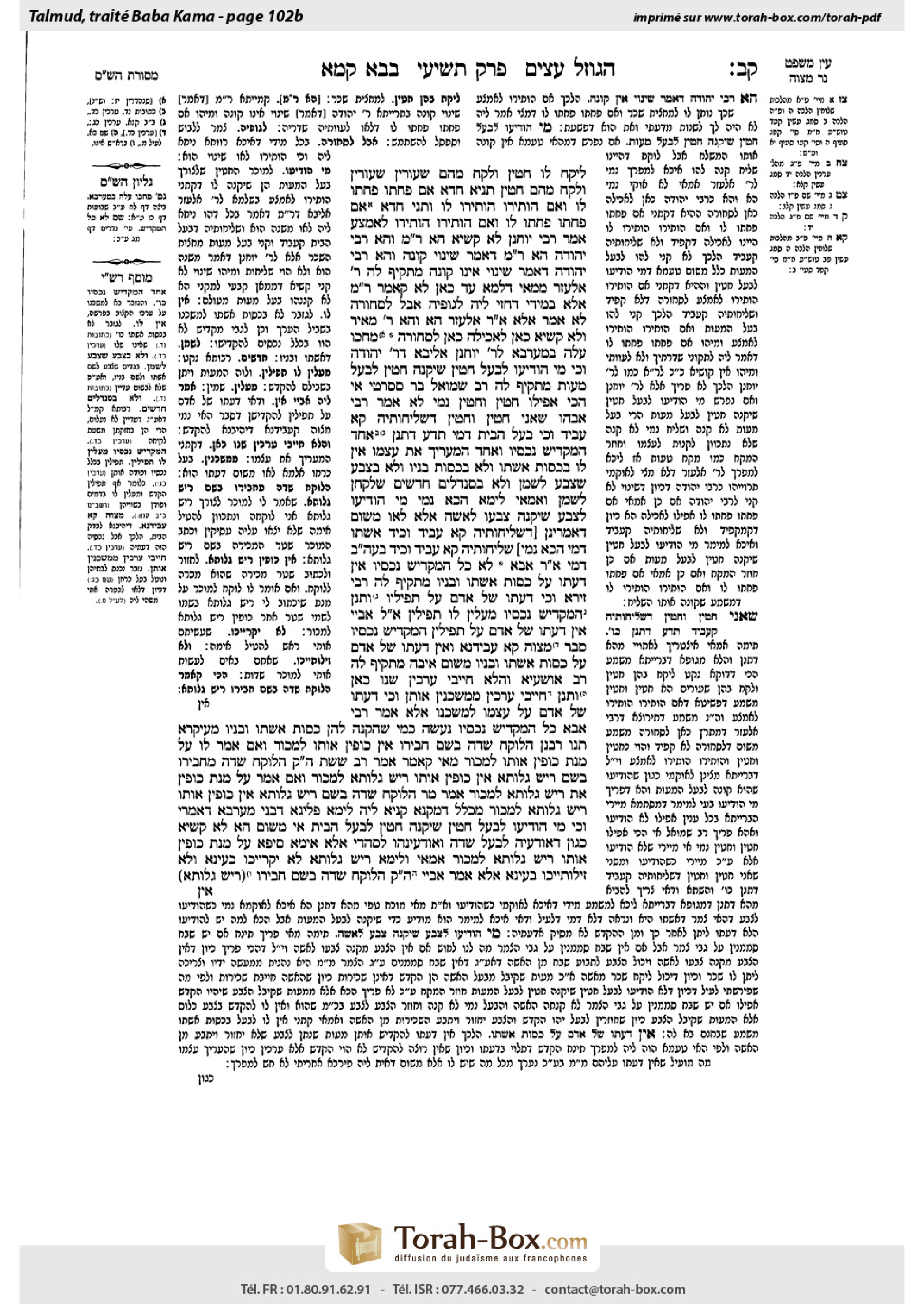 Torah-Box scan of Bava Kamma 102b