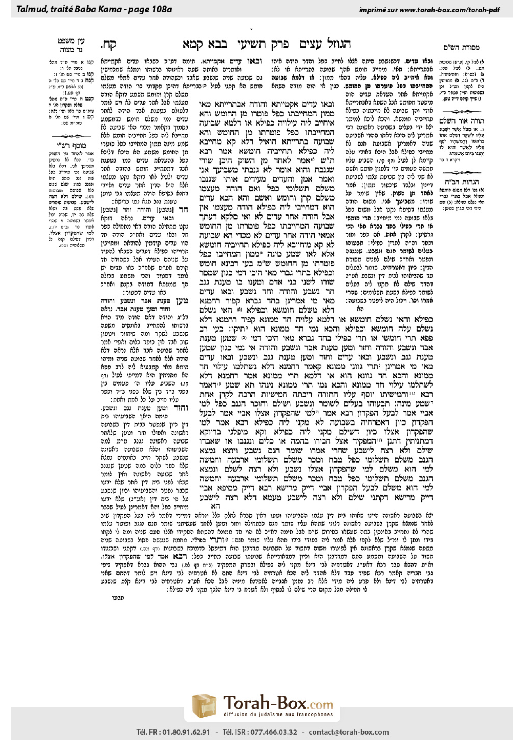 Torah-Box scan of Bava Kamma 108a