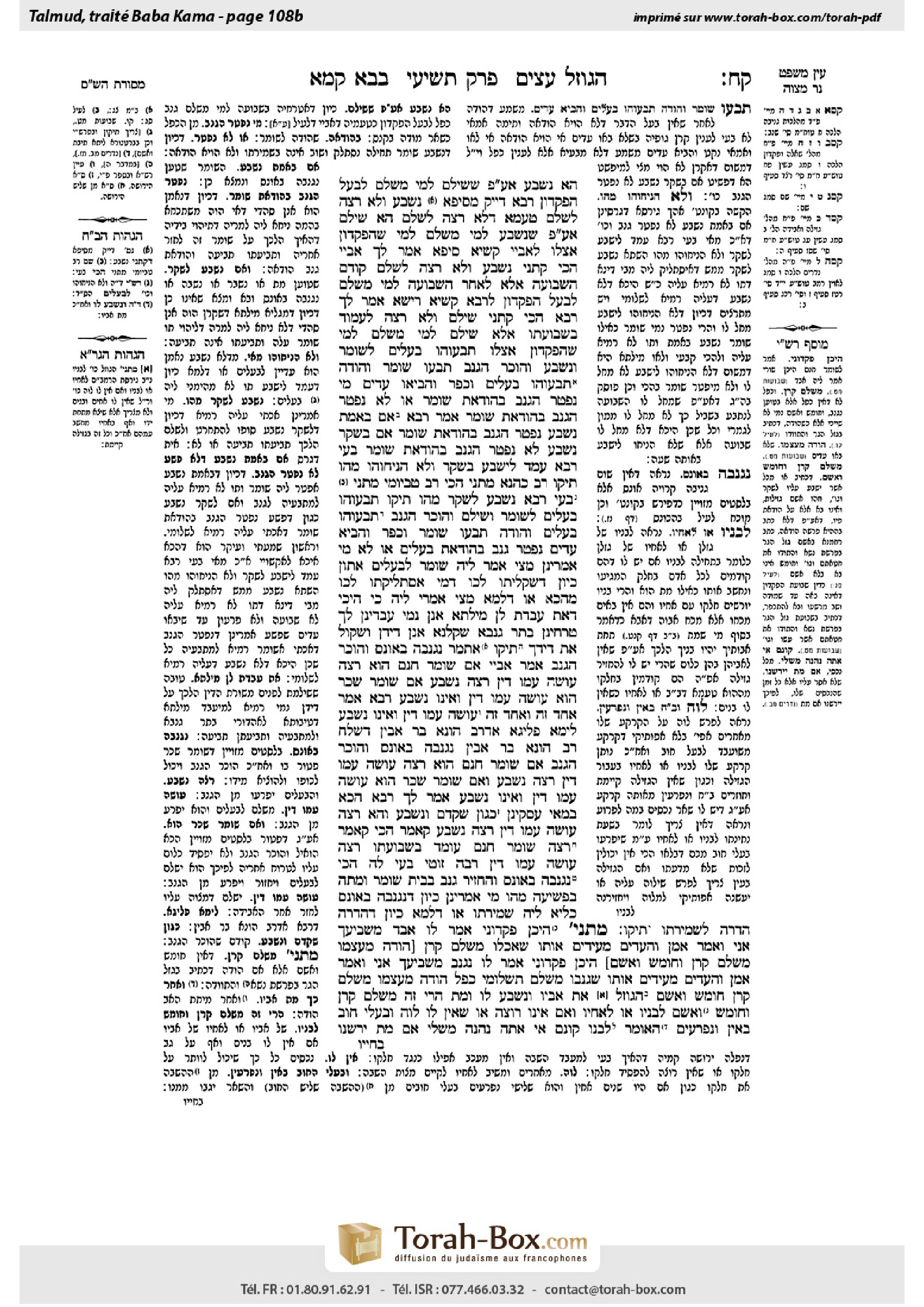 Torah-Box scan of Bava Kamma 108b