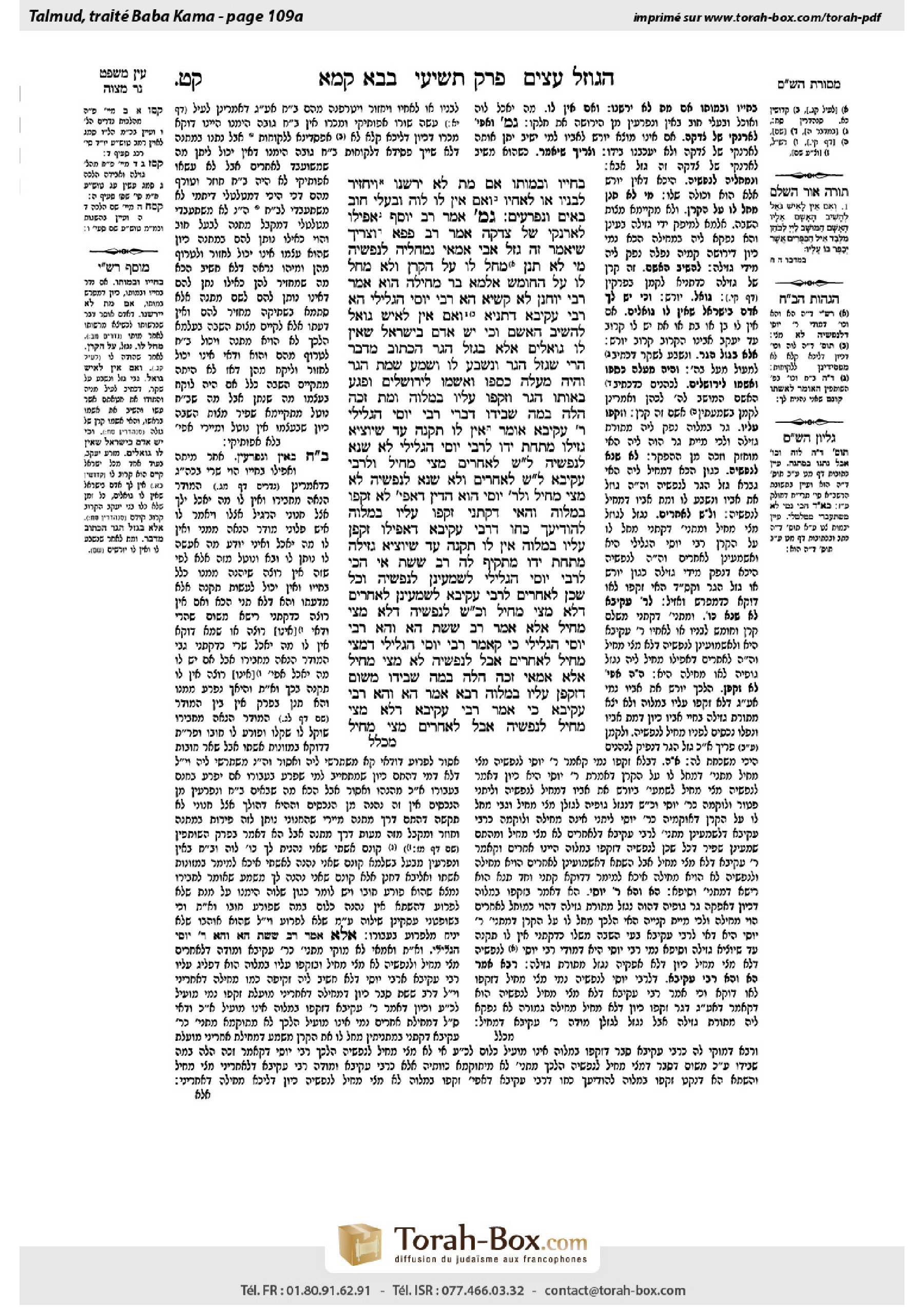 Torah-Box scan of Bava Kamma 109a