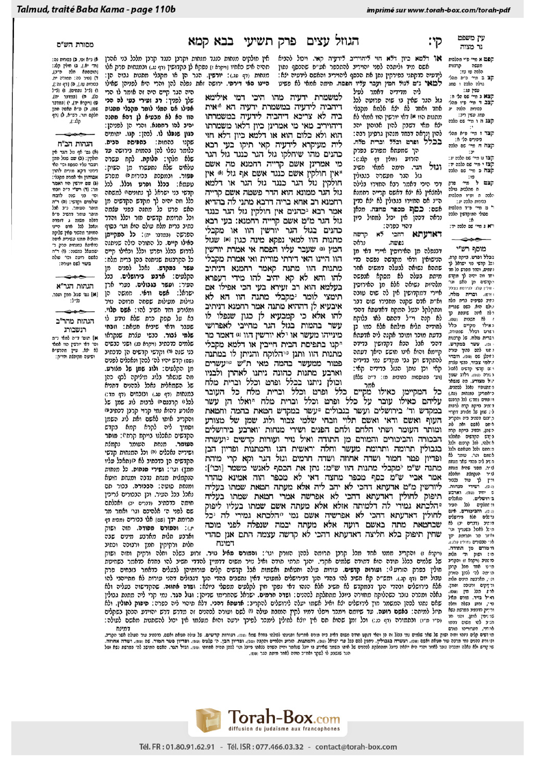 Torah-Box scan of Bava Kamma 110b