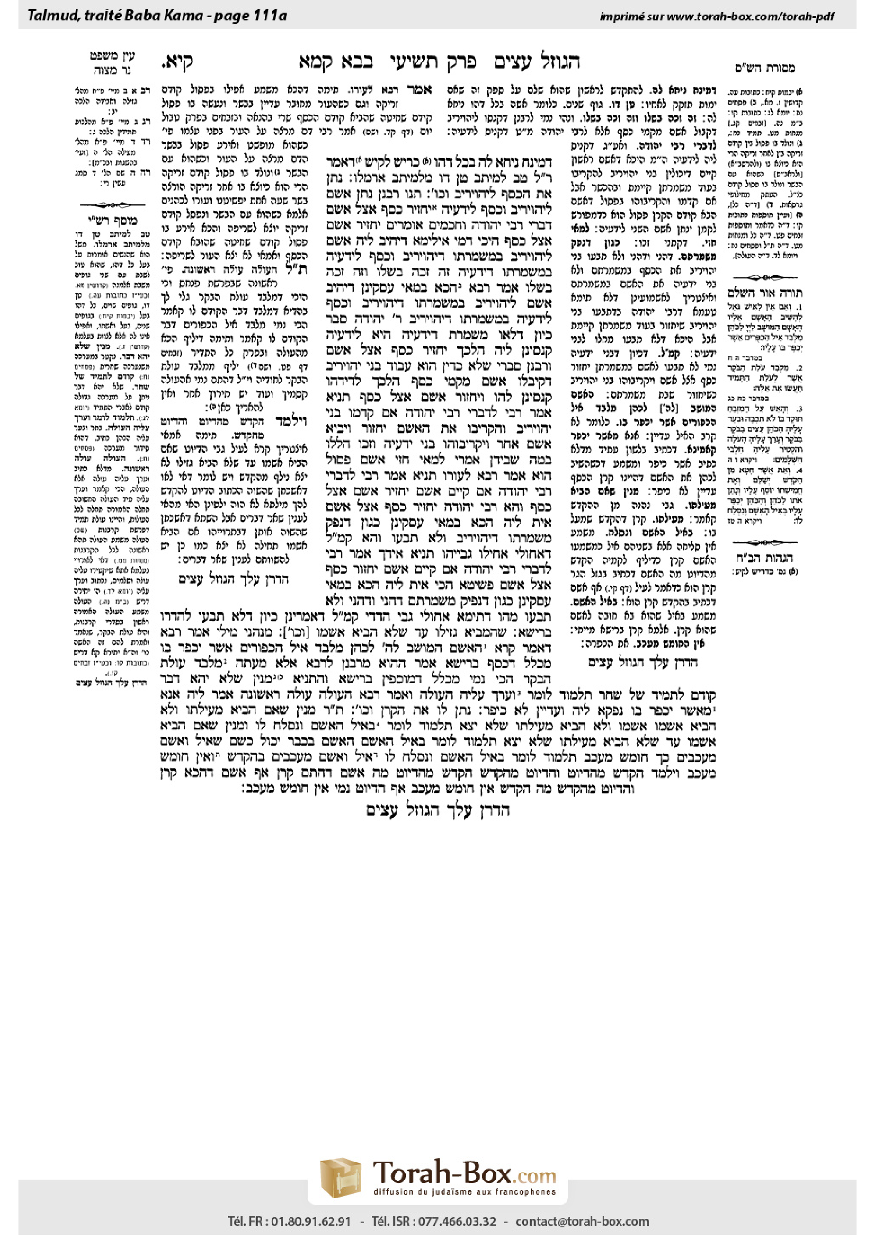 Torah-Box scan of Bava Kamma 111a