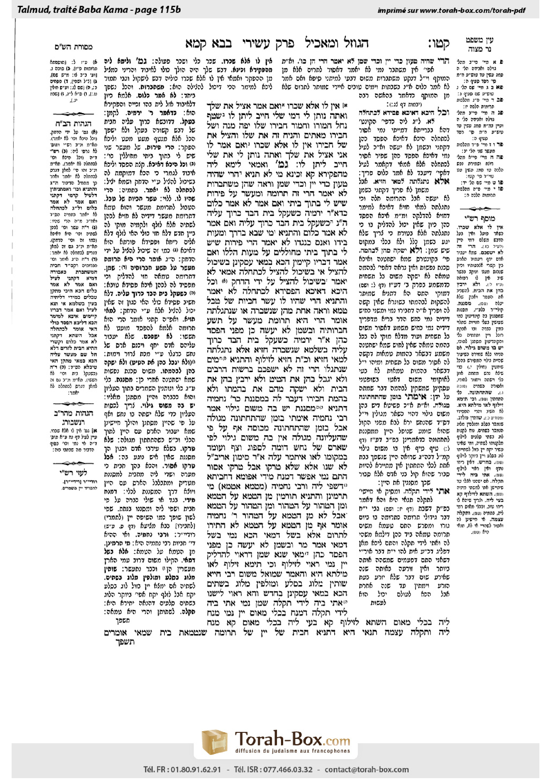 Torah-Box scan of Bava Kamma 115b