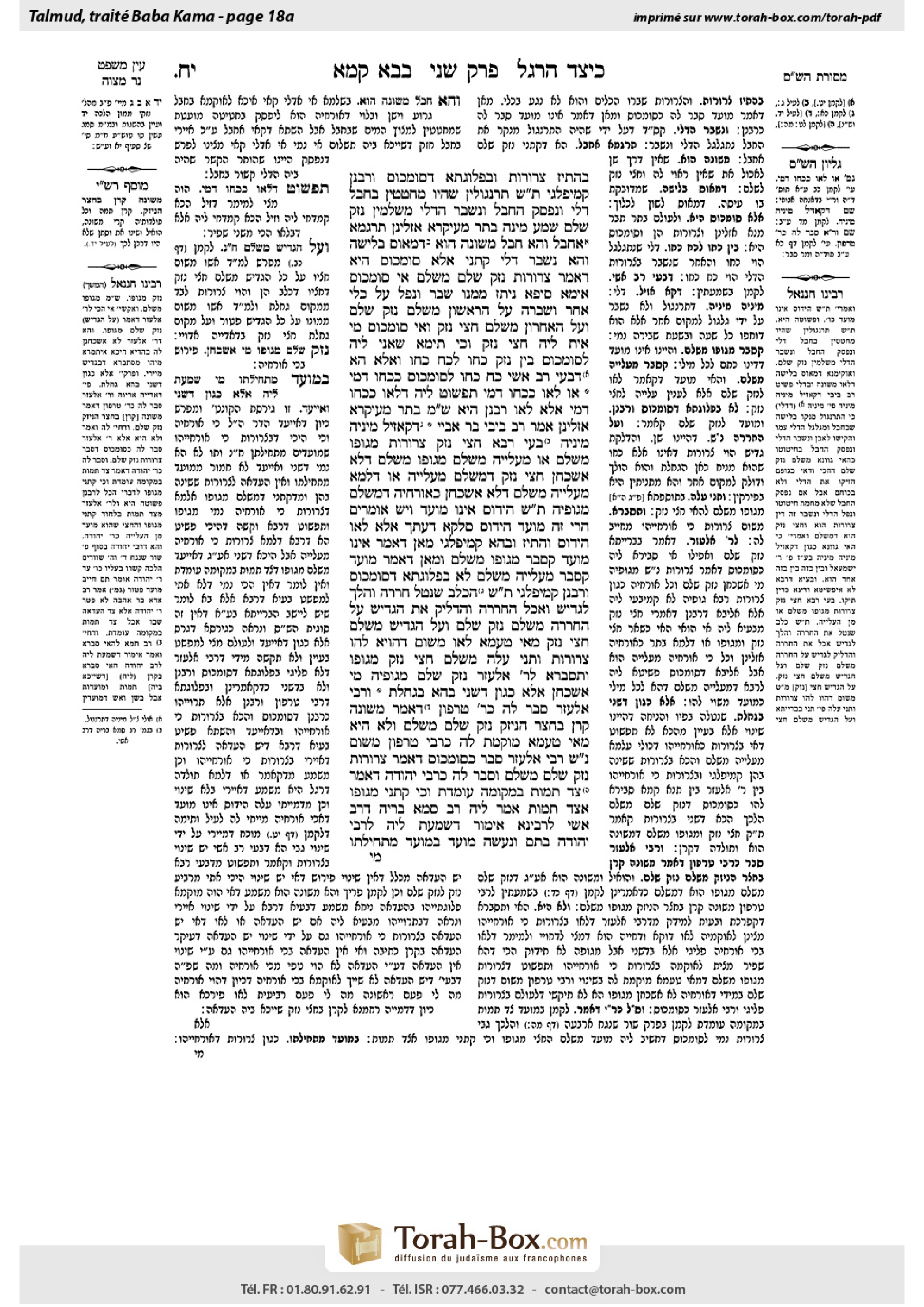 Torah-Box scan of Bava Kamma 18a