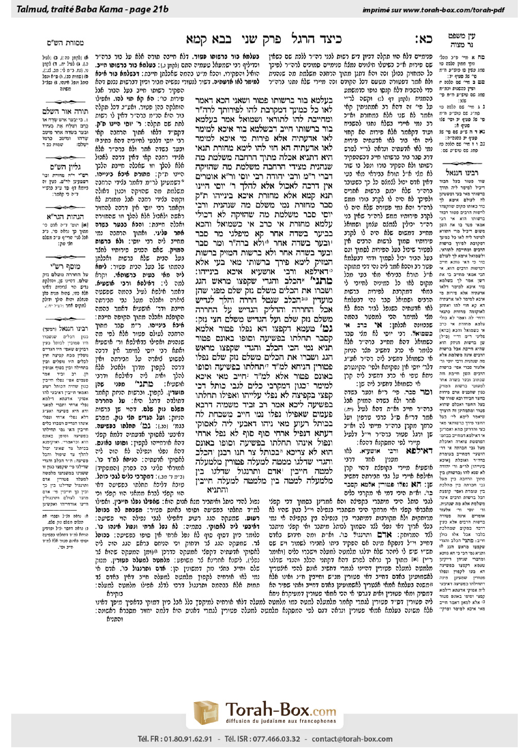 Torah-Box scan of Bava Kamma 21b
