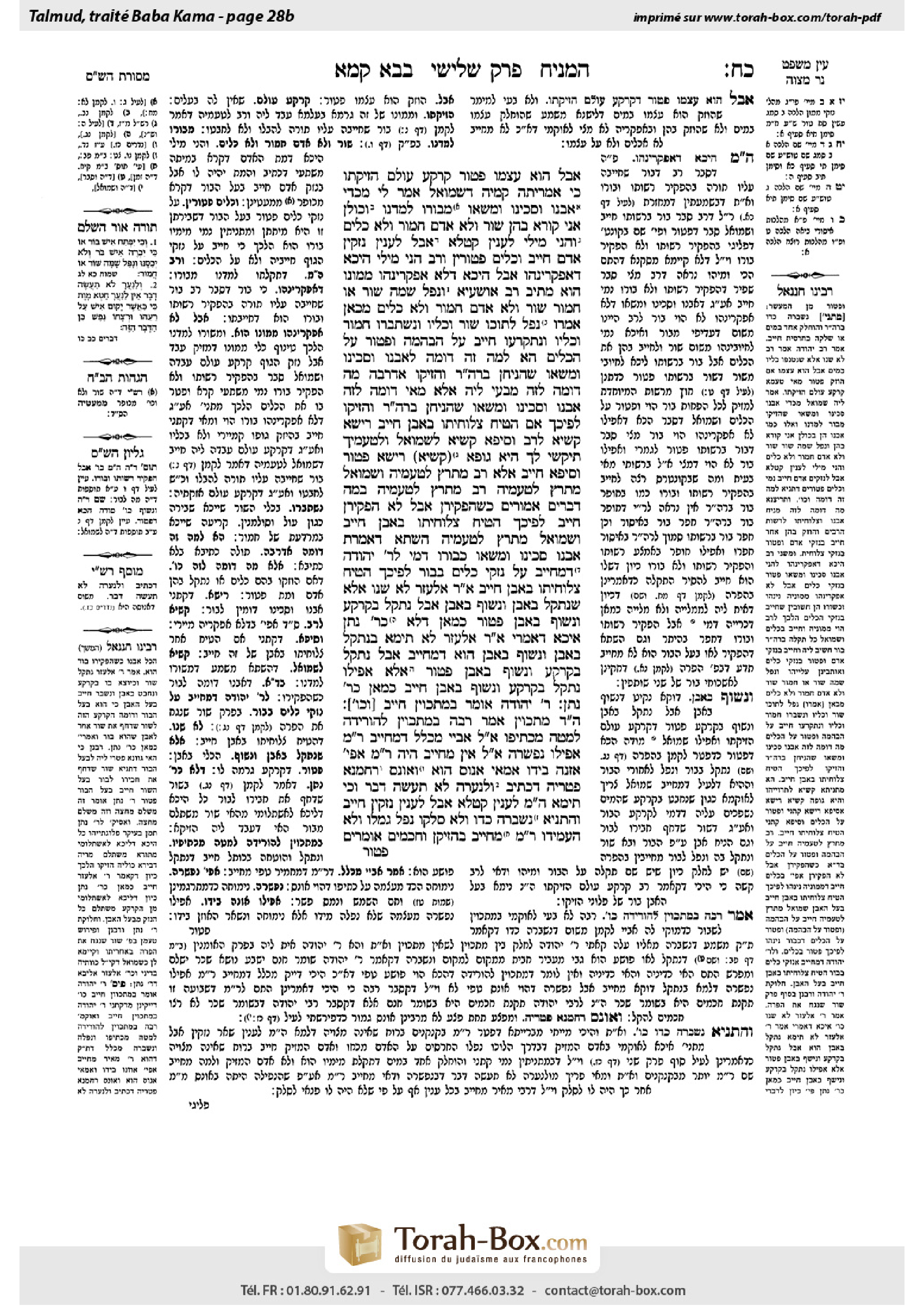 Torah-Box scan of Bava Kamma 28b