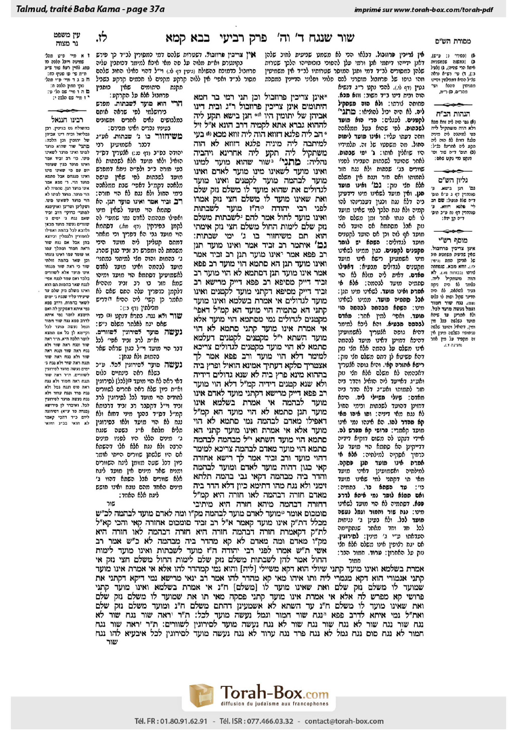 Torah-Box scan of Bava Kamma 37a