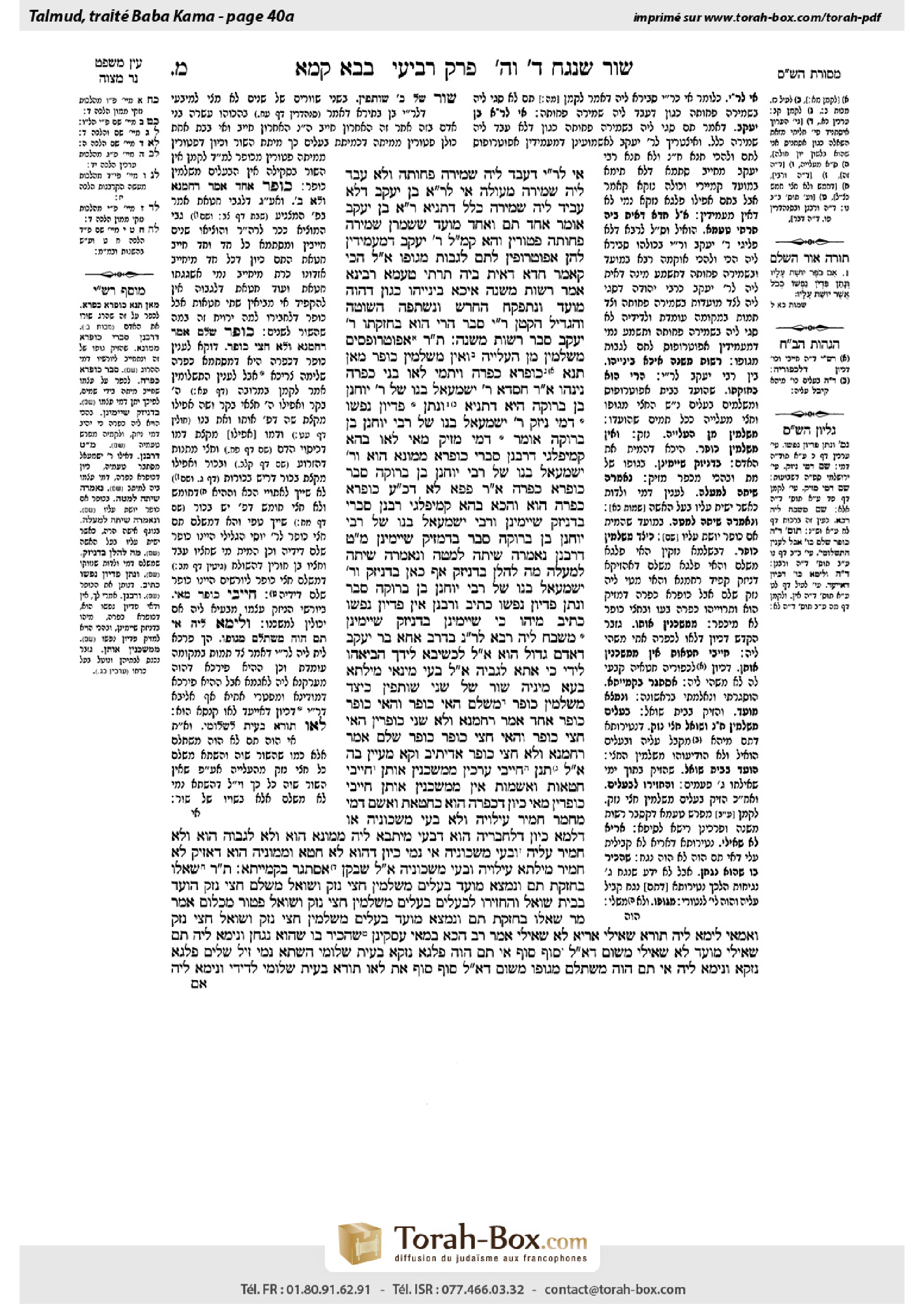 Torah-Box scan of Bava Kamma 40a