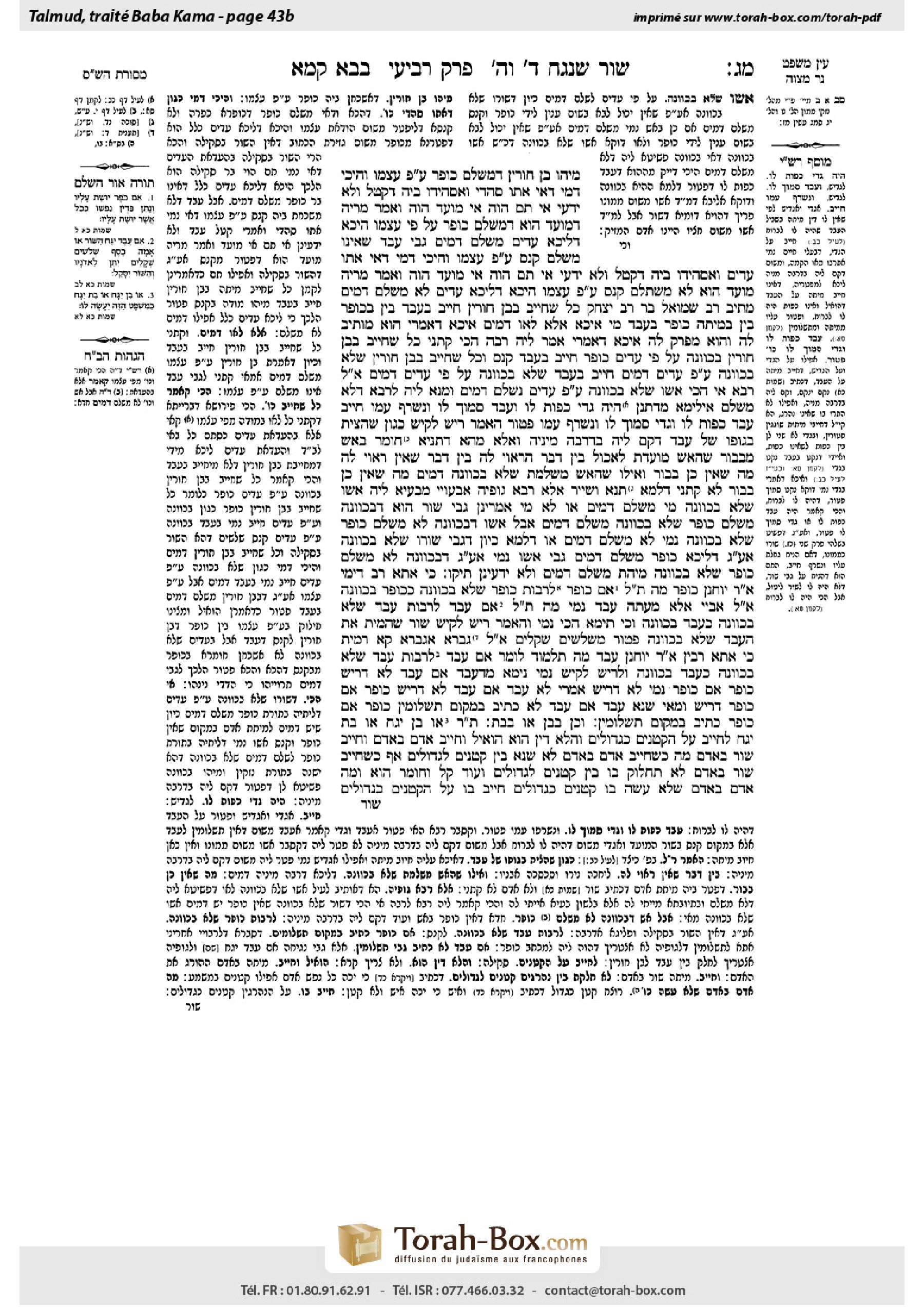 Torah-Box scan of Bava Kamma 43b
