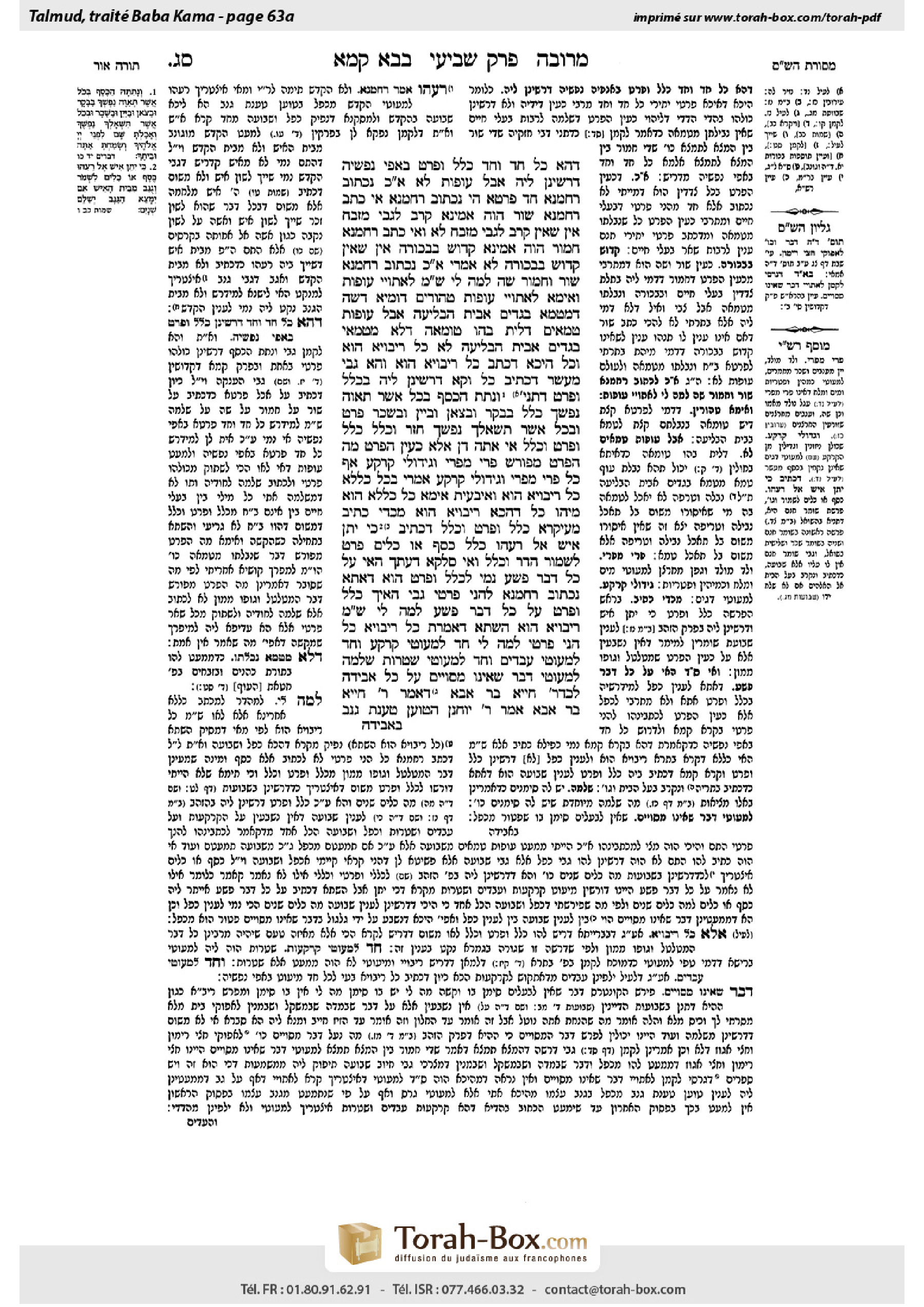 Torah-Box scan of Bava Kamma 63a