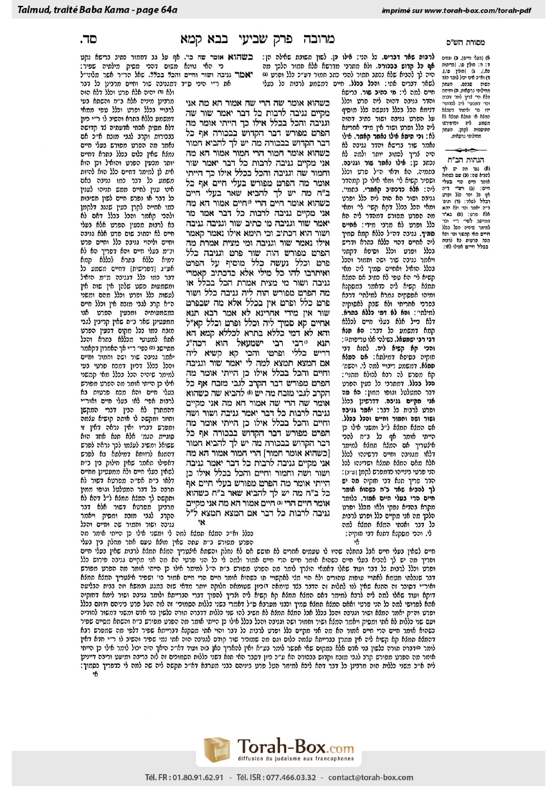 Torah-Box scan of Bava Kamma 64a