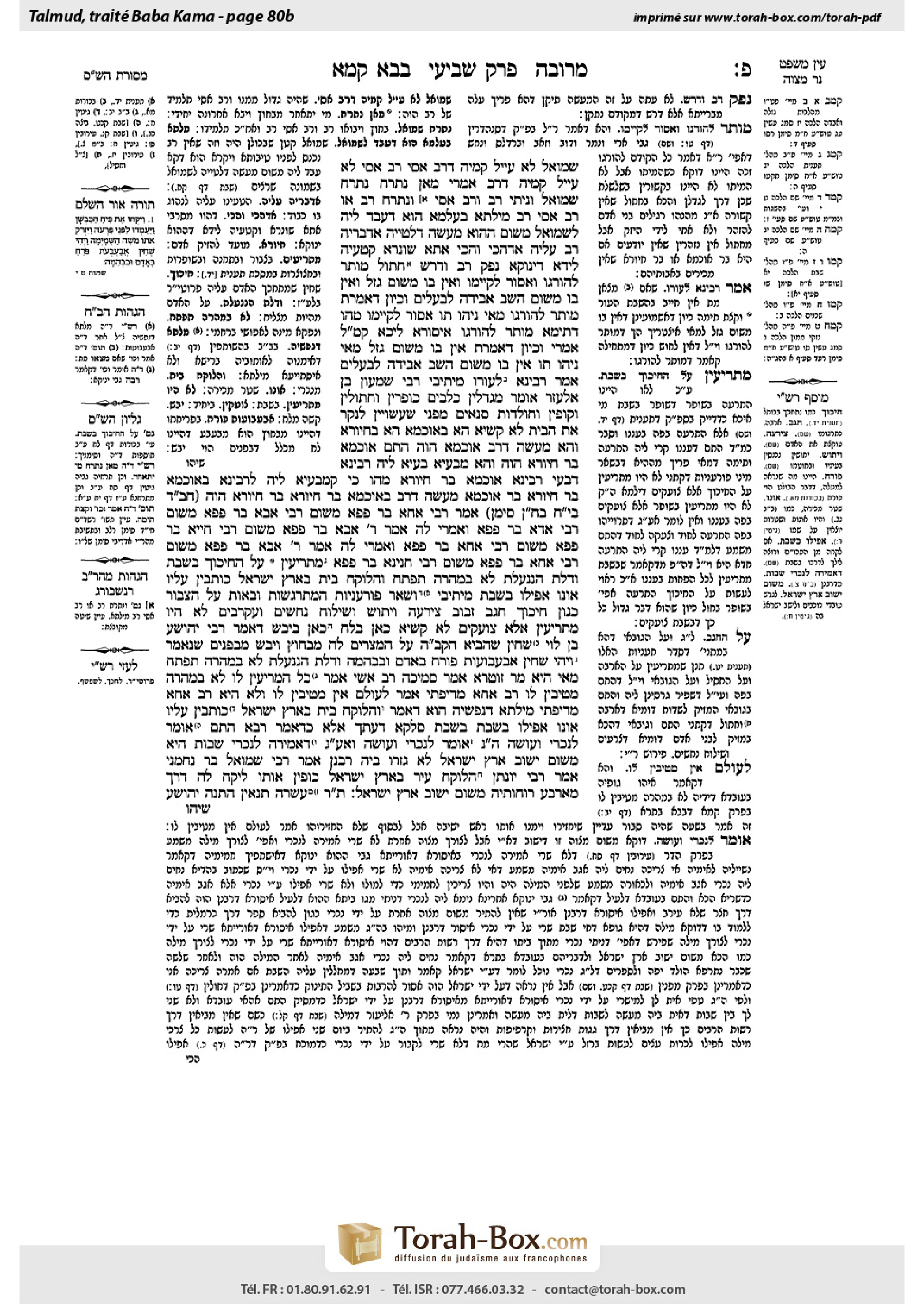 Torah-Box scan of Bava Kamma 80b