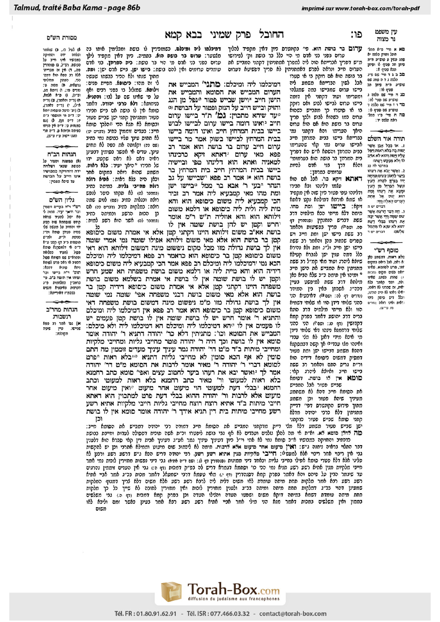 Torah-Box scan of Bava Kamma 86b