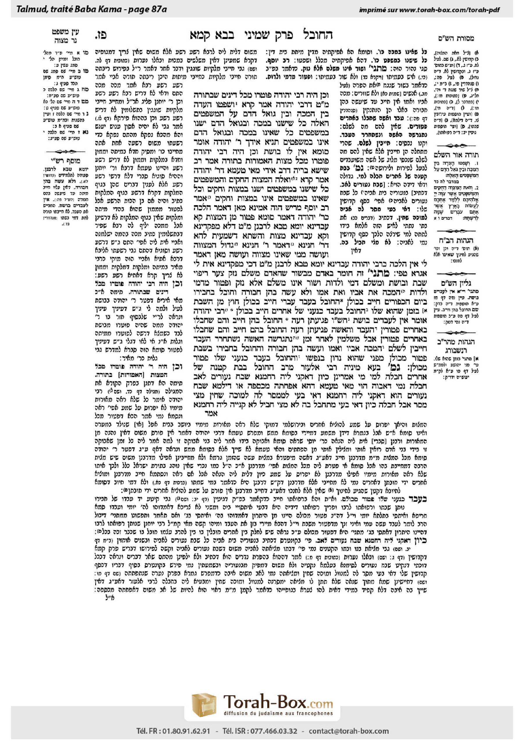 Torah-Box scan of Bava Kamma 87a