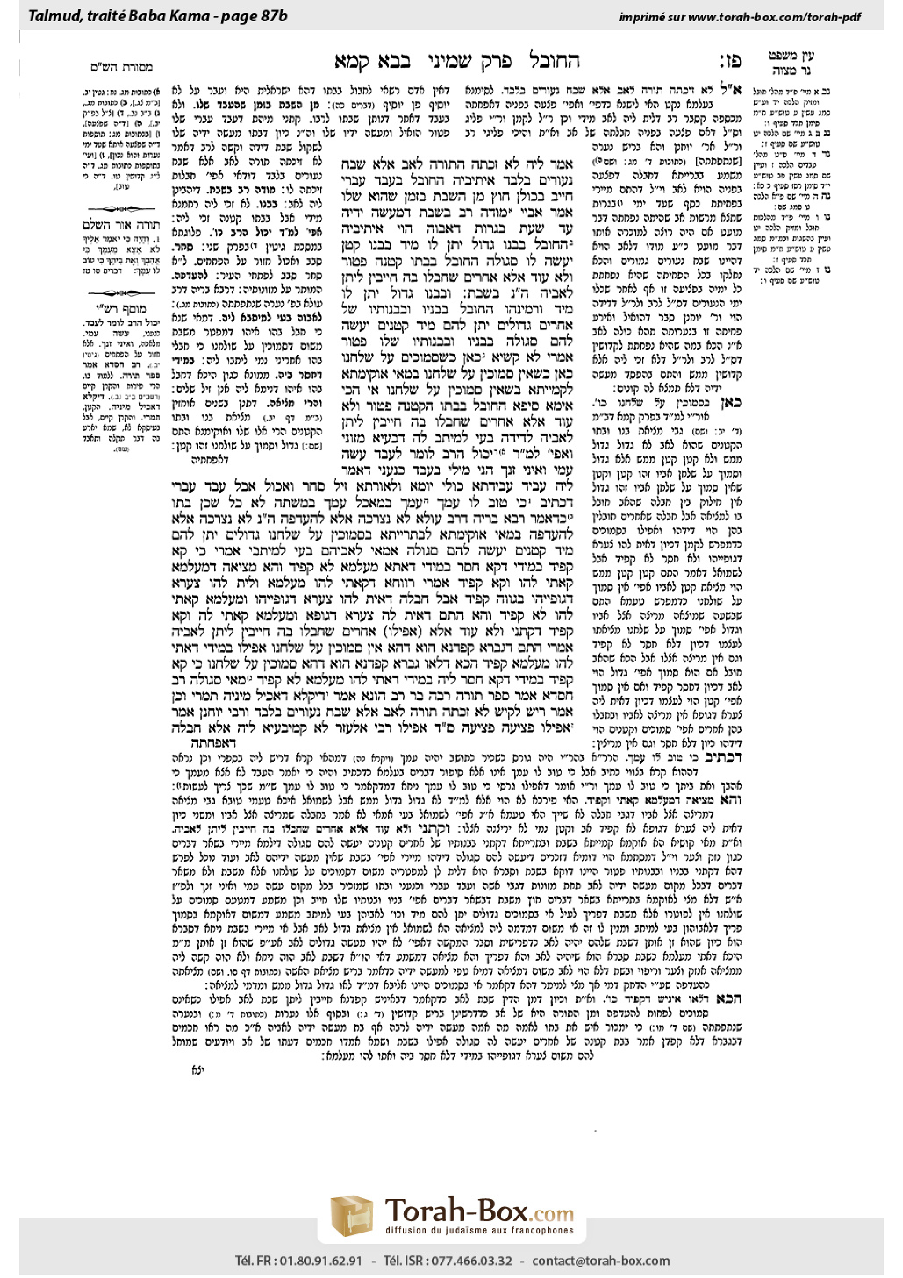 Torah-Box scan of Bava Kamma 87b