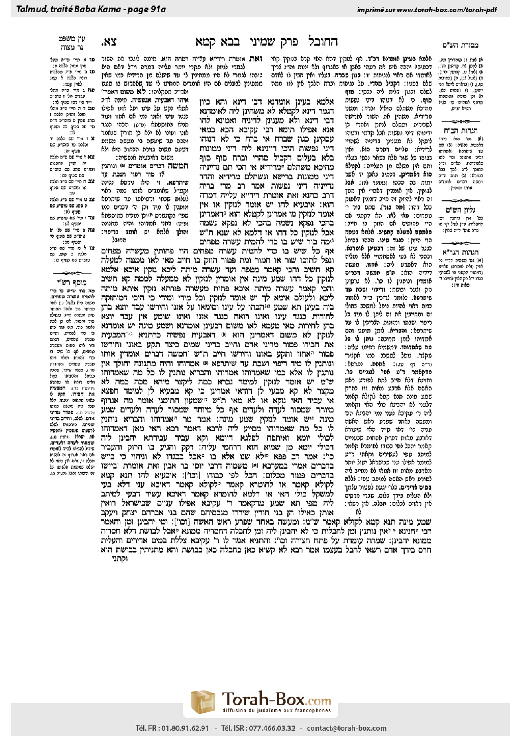 Torah-Box scan of Bava Kamma 91a