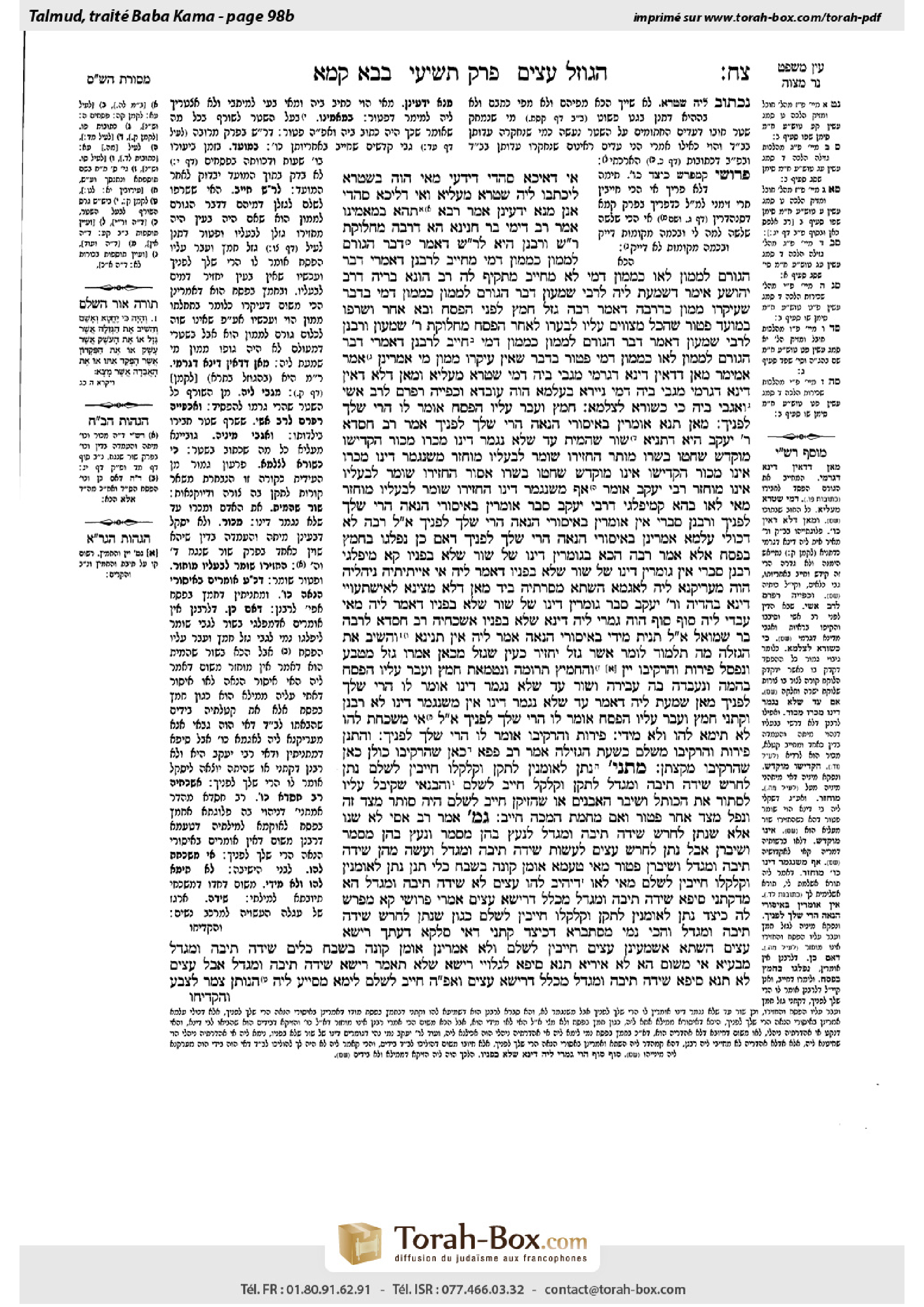 Torah-Box scan of Bava Kamma 98b