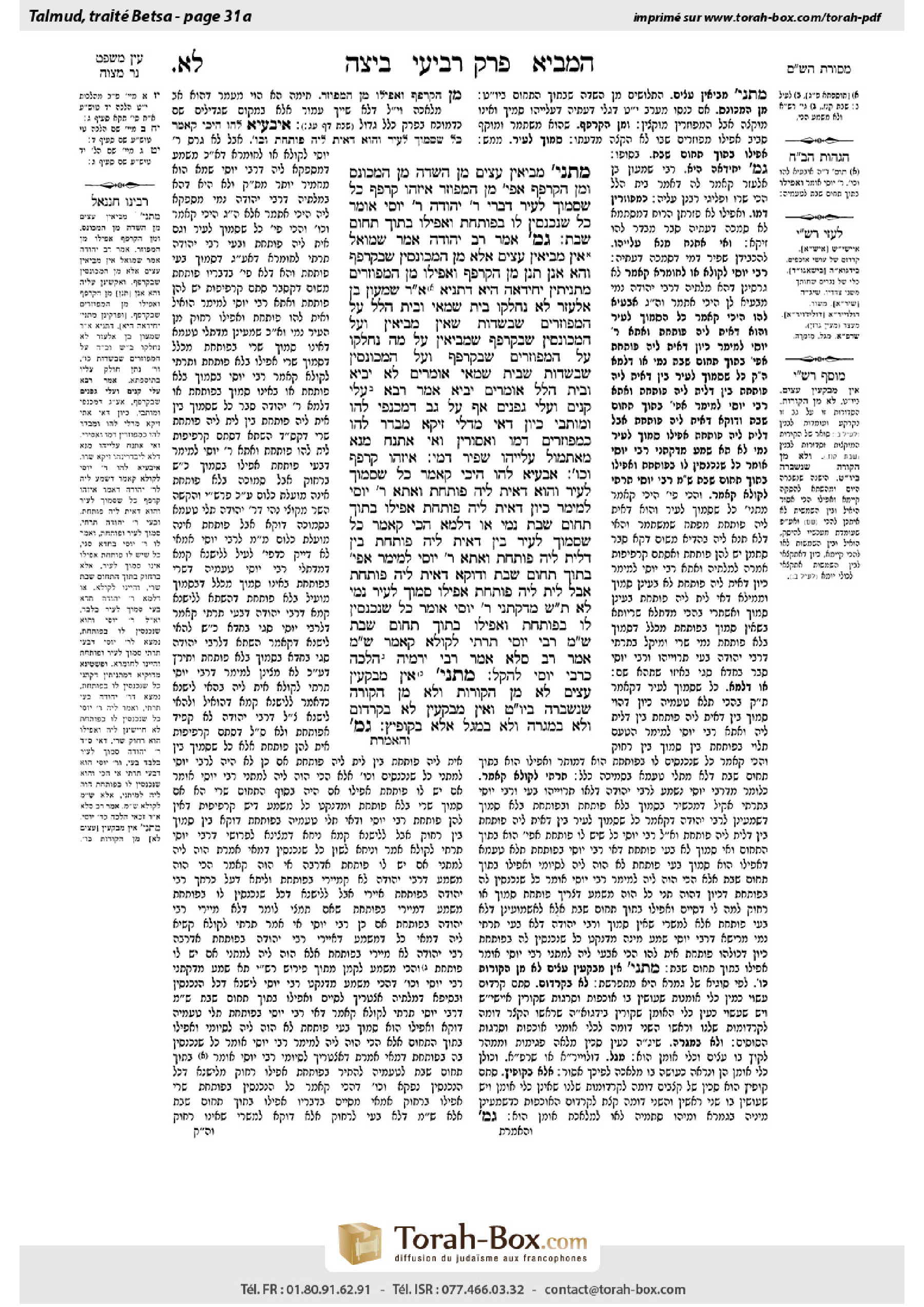 Torah-Box scan of Beitzah 31a