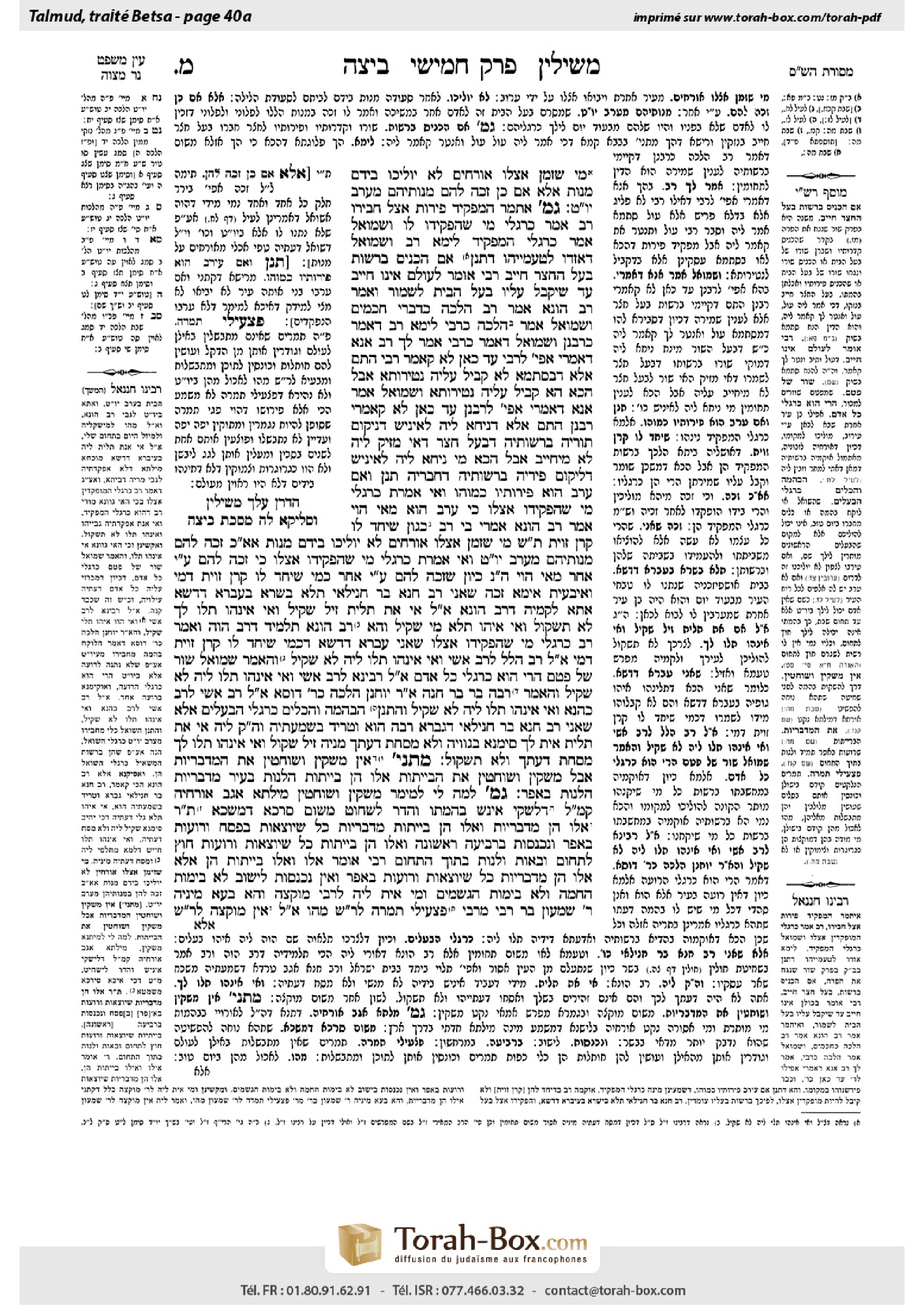 Torah-Box scan of Beitzah 40a