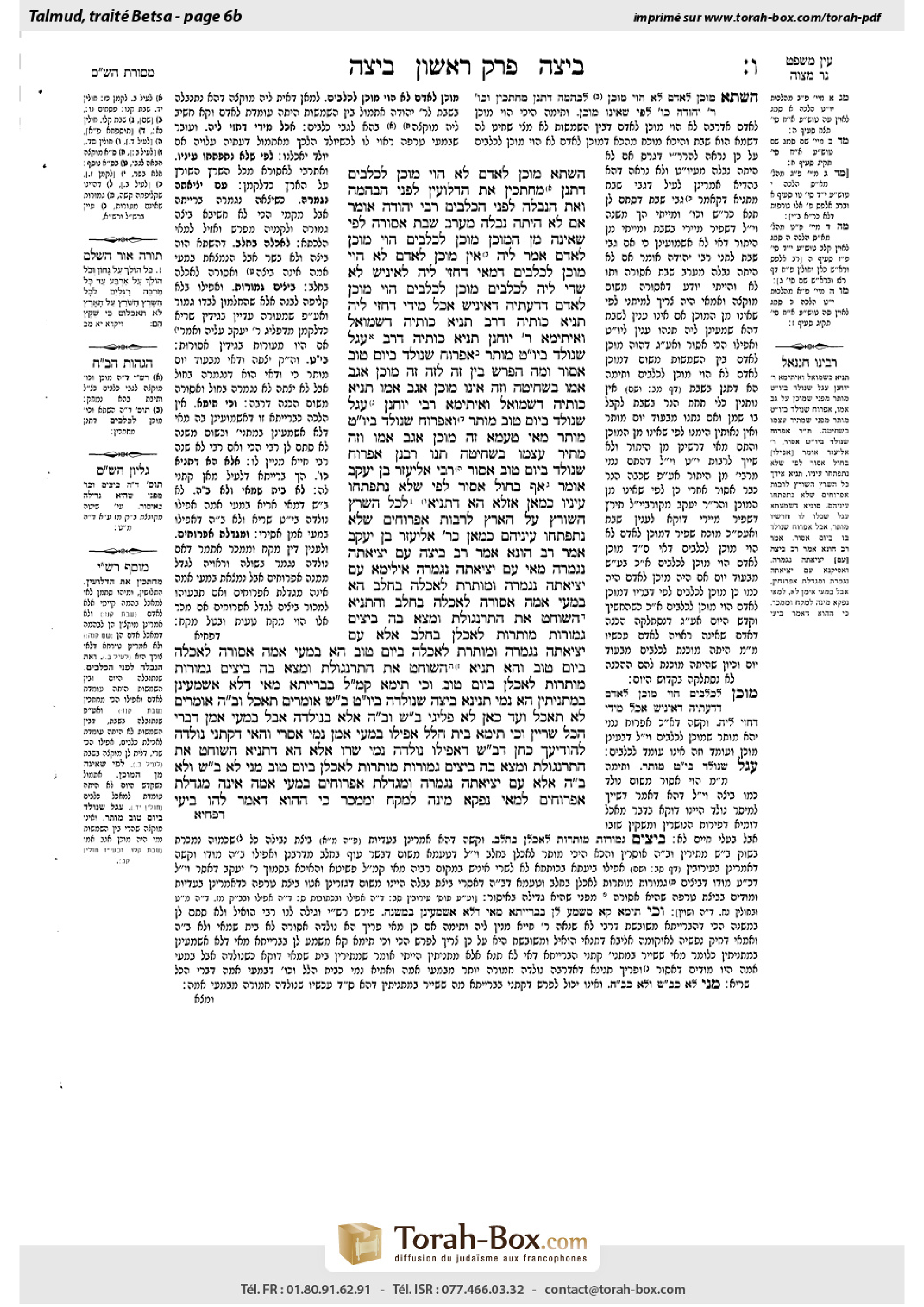 Torah-Box scan of Beitzah 6b