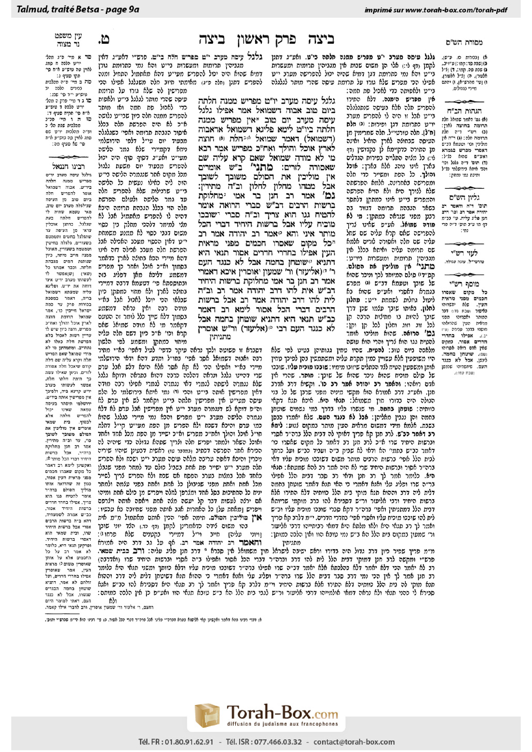 Torah-Box scan of Beitzah 9a