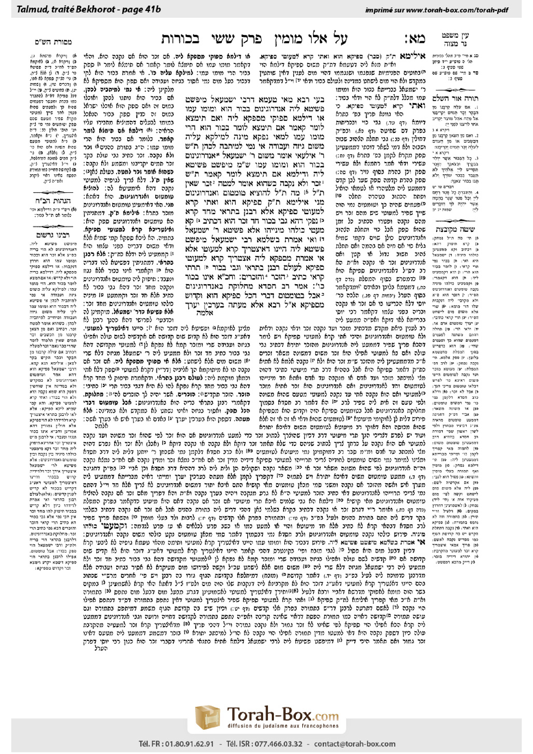 Torah-Box scan of Bekhorot 41b
