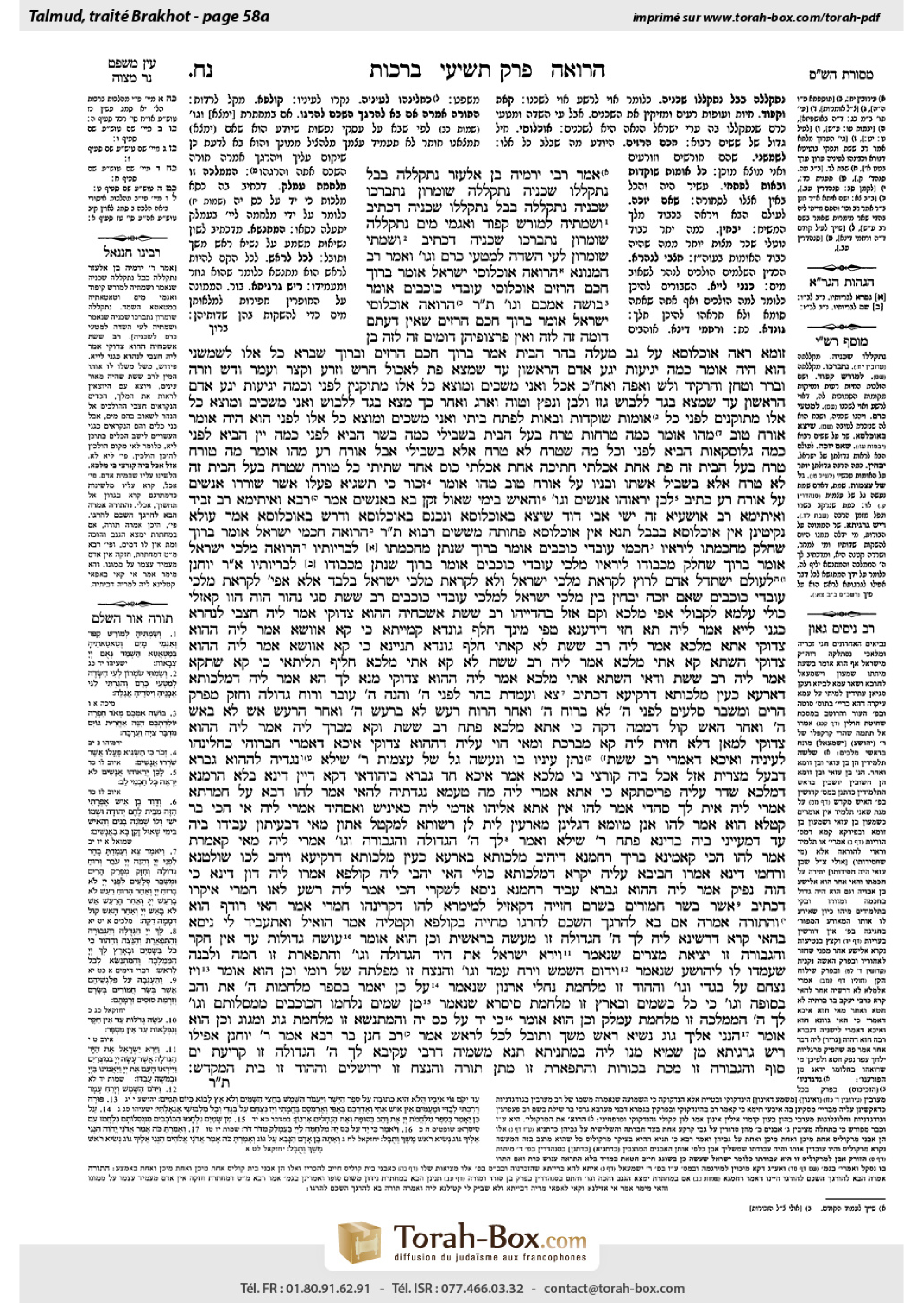 Torah-Box scan of Berakhot 58a