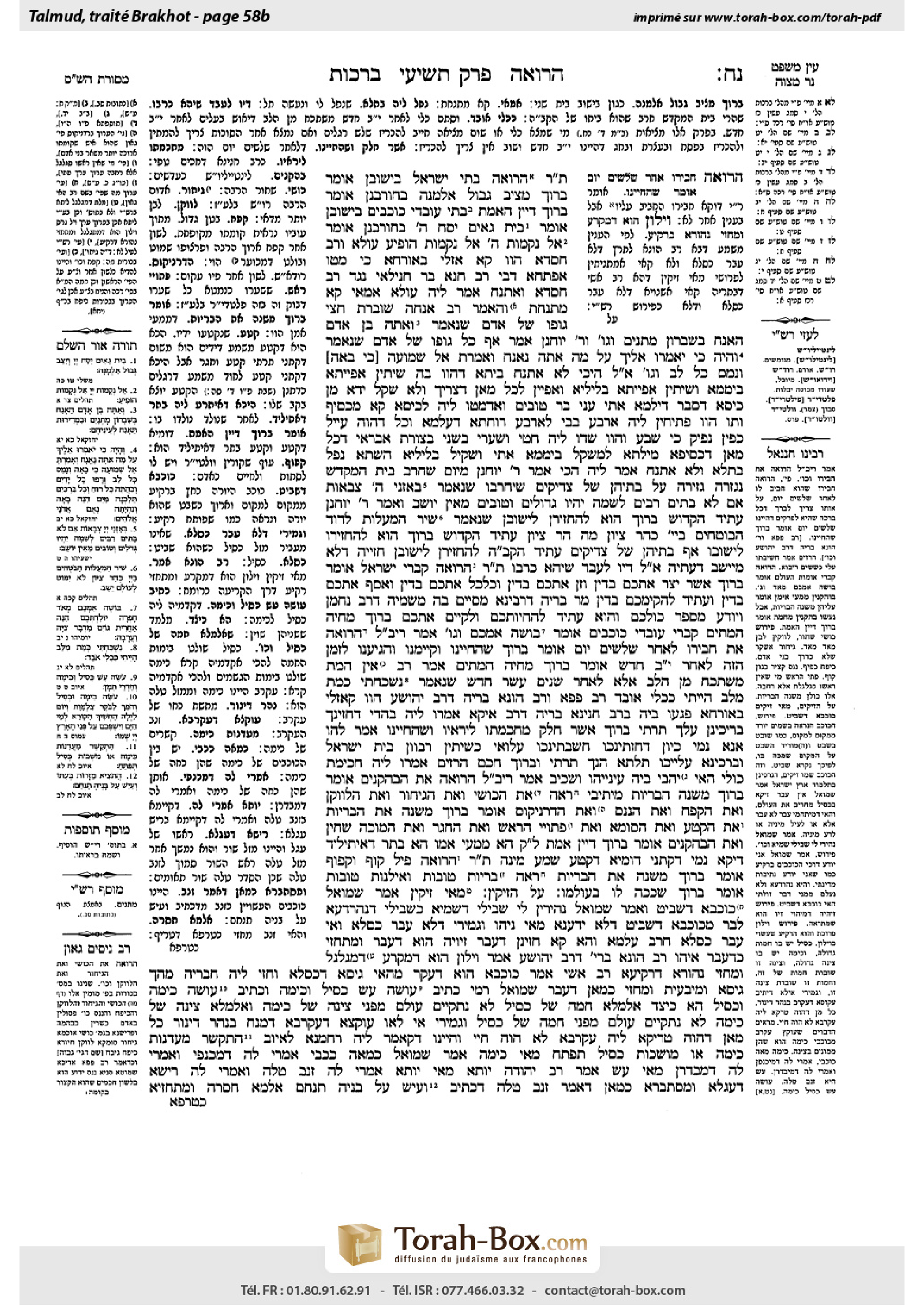 Torah-Box scan of Berakhot 58b