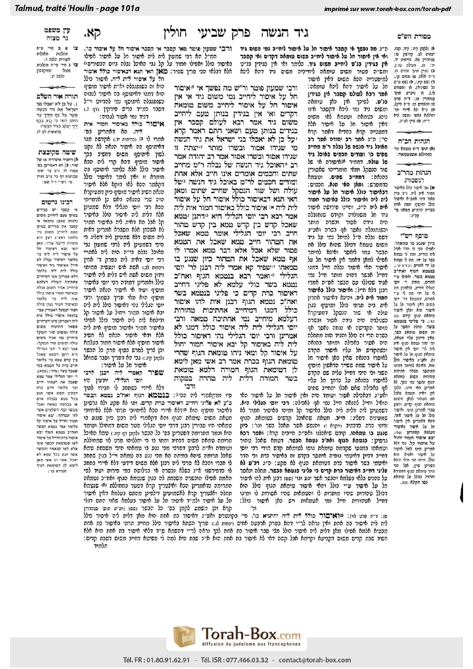 Torah-Box scan of Chullin 101a