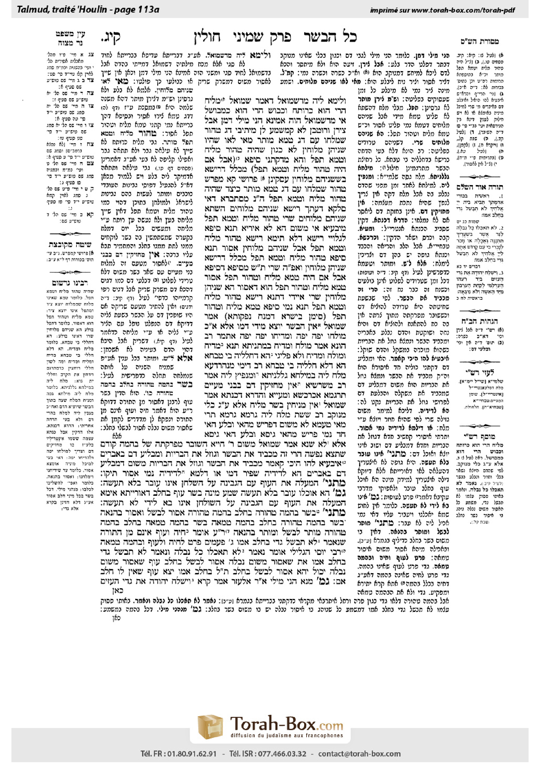 Torah-Box scan of Chullin 113a
