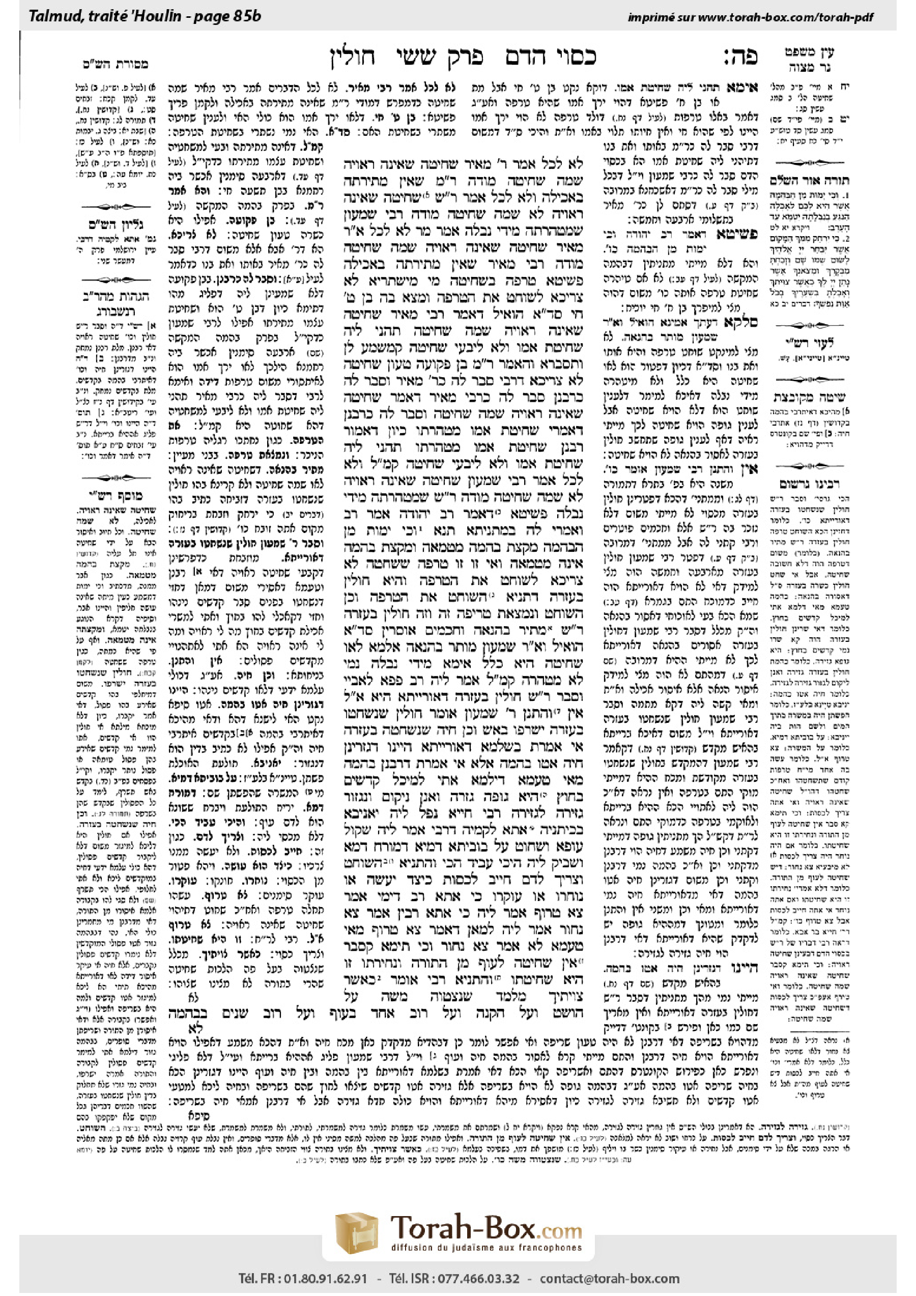 Torah-Box scan of Chullin 85b