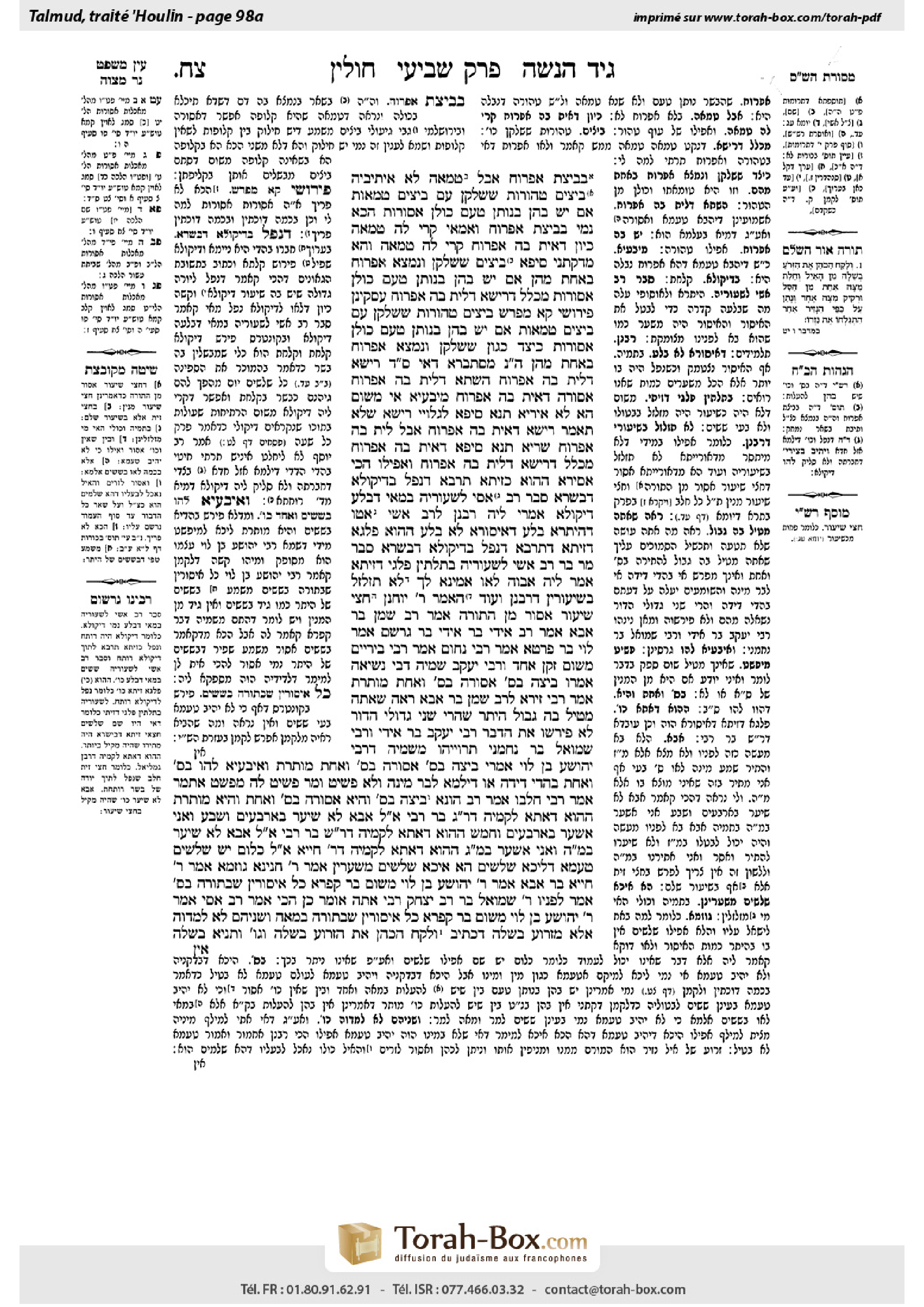 Torah-Box scan of Chullin 98a