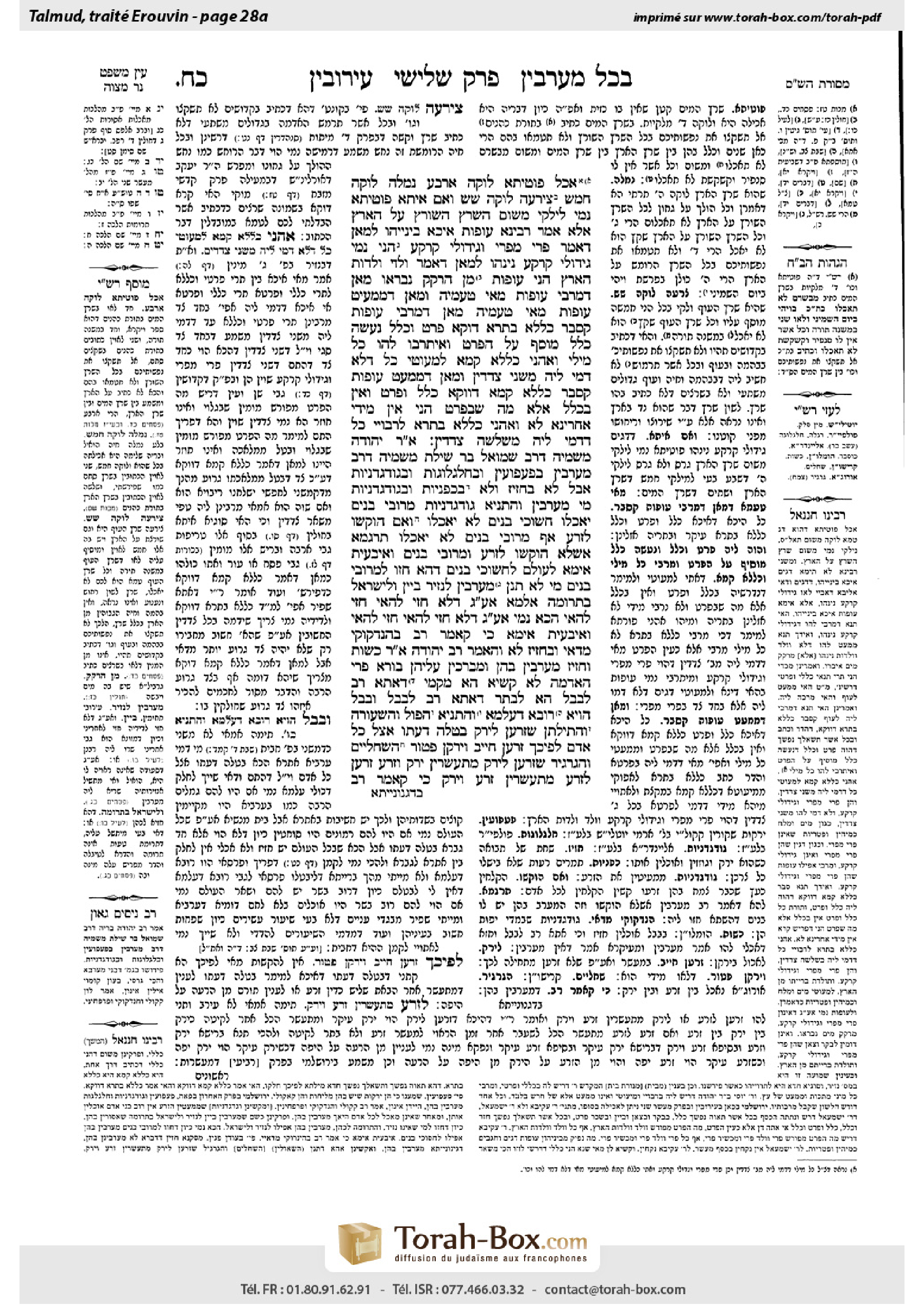 Torah-Box scan of Eruvin 28a