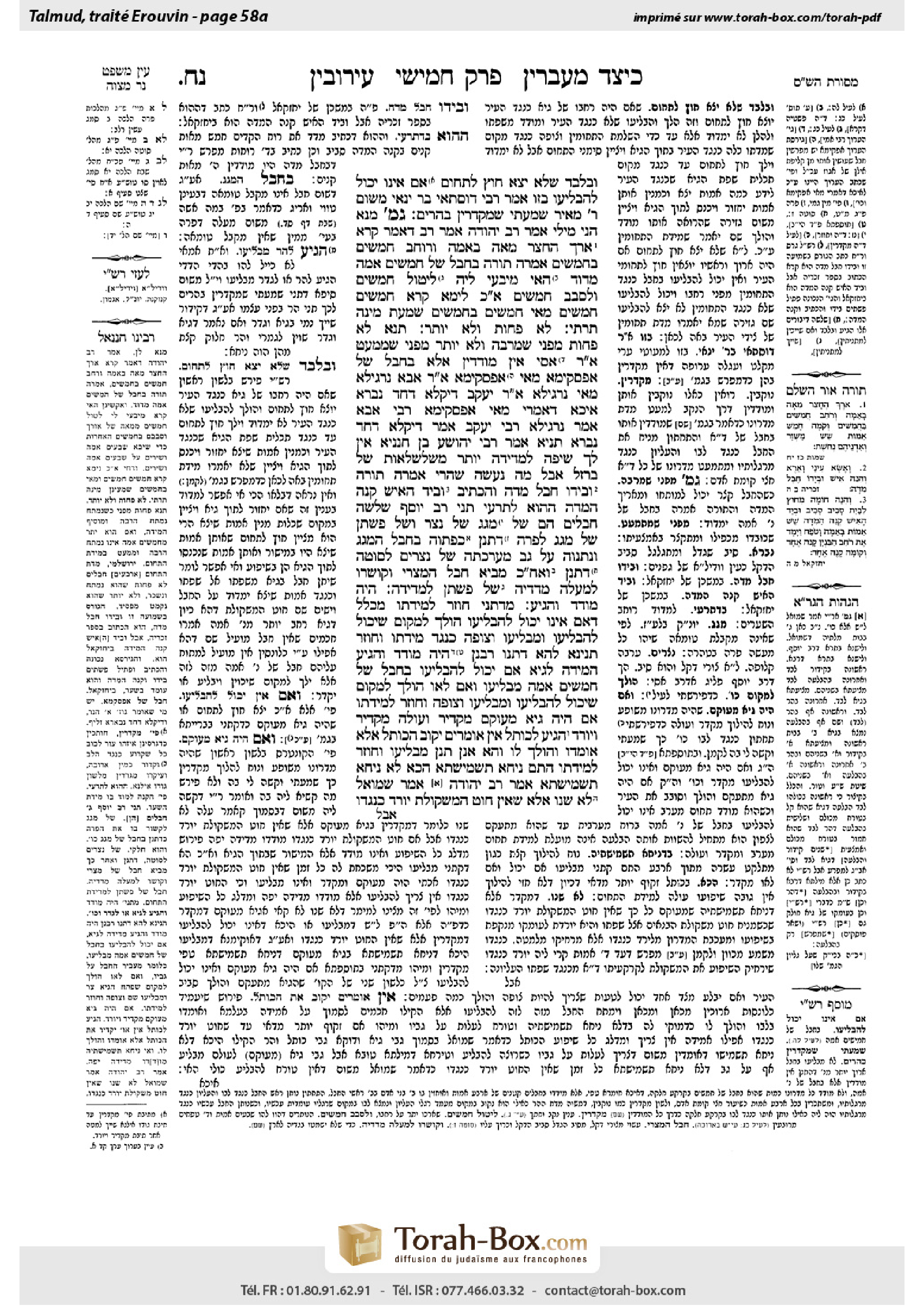 Torah-Box scan of Eruvin 58a