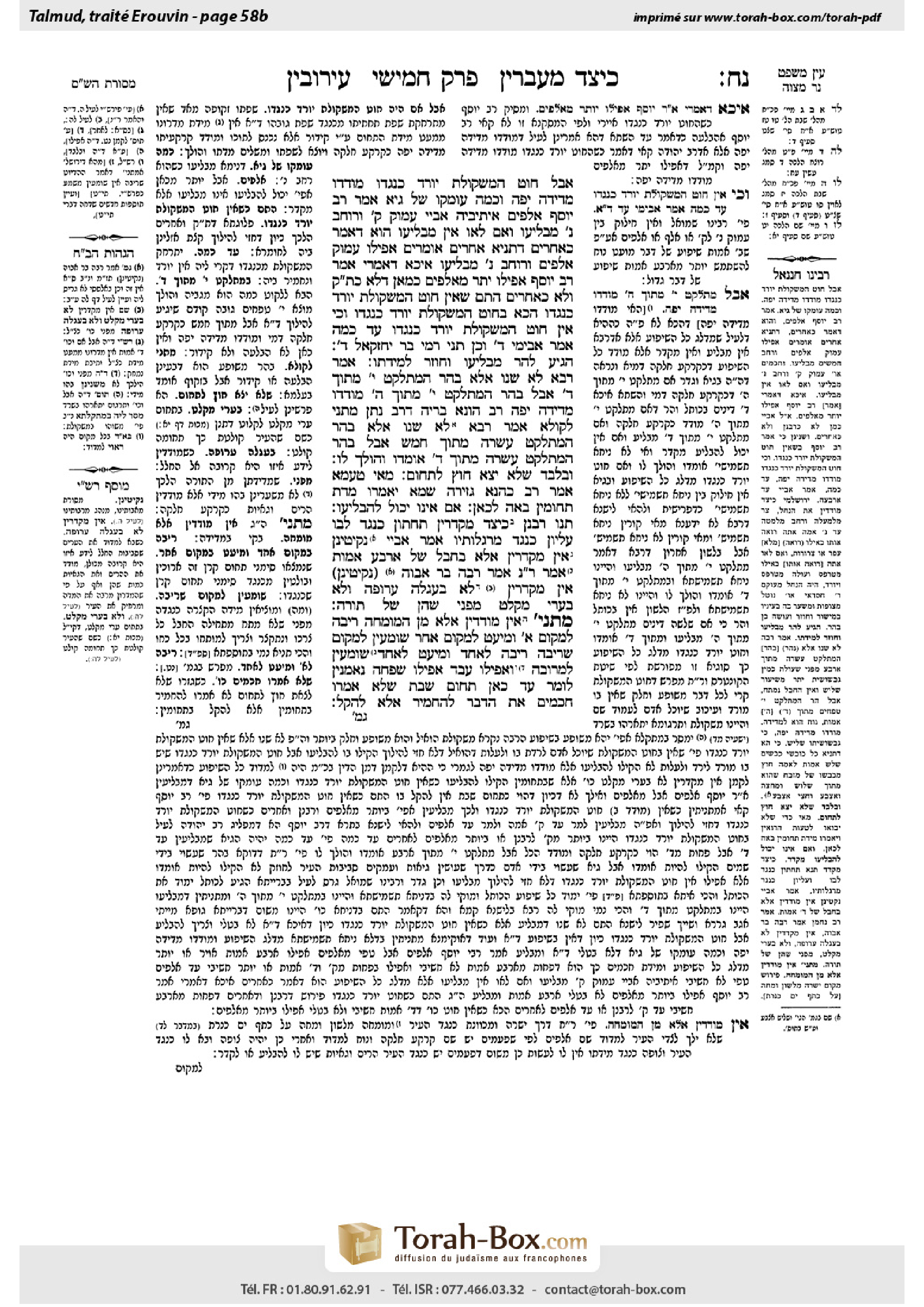 Torah-Box scan of Eruvin 58b