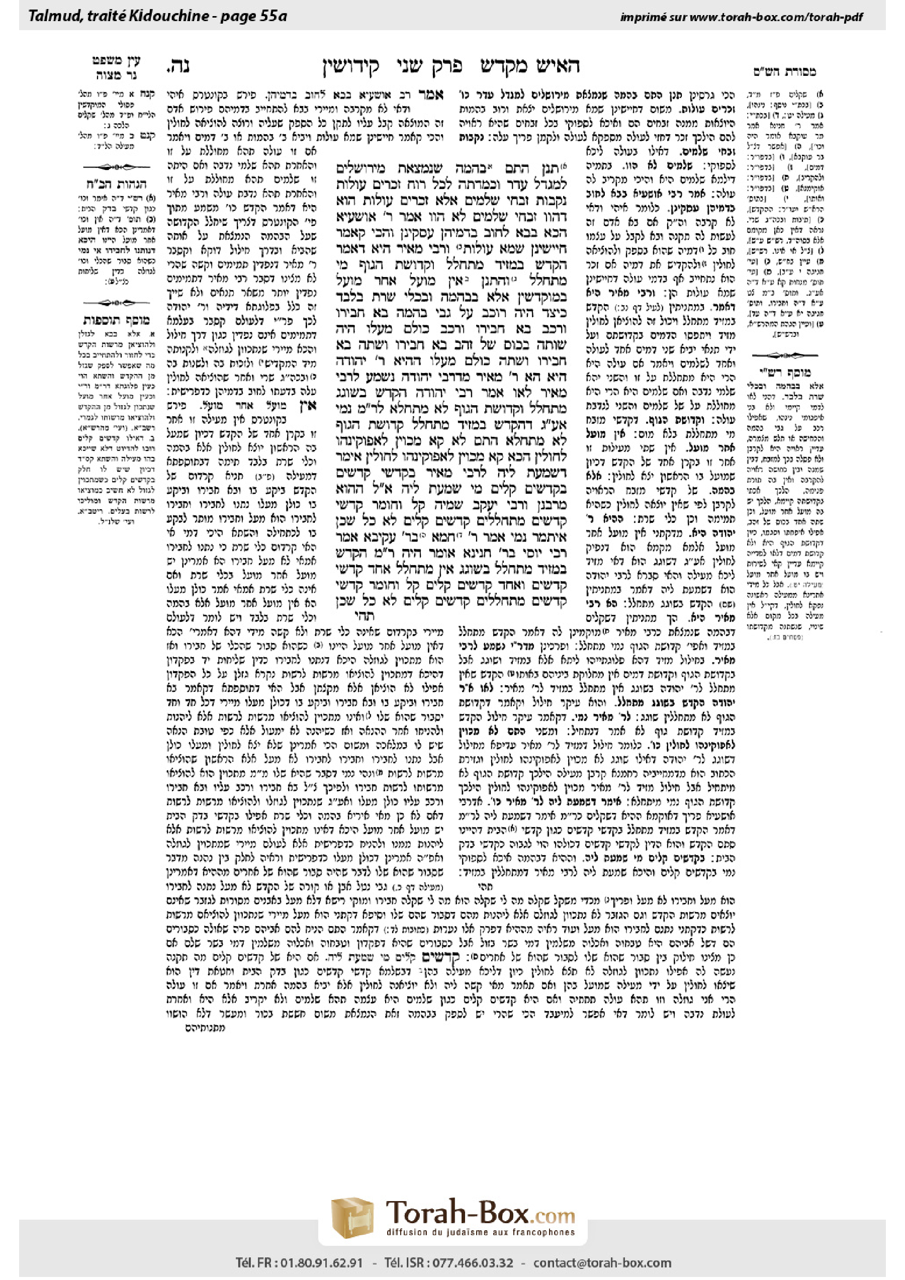 Torah-Box scan of Kiddushin 55a