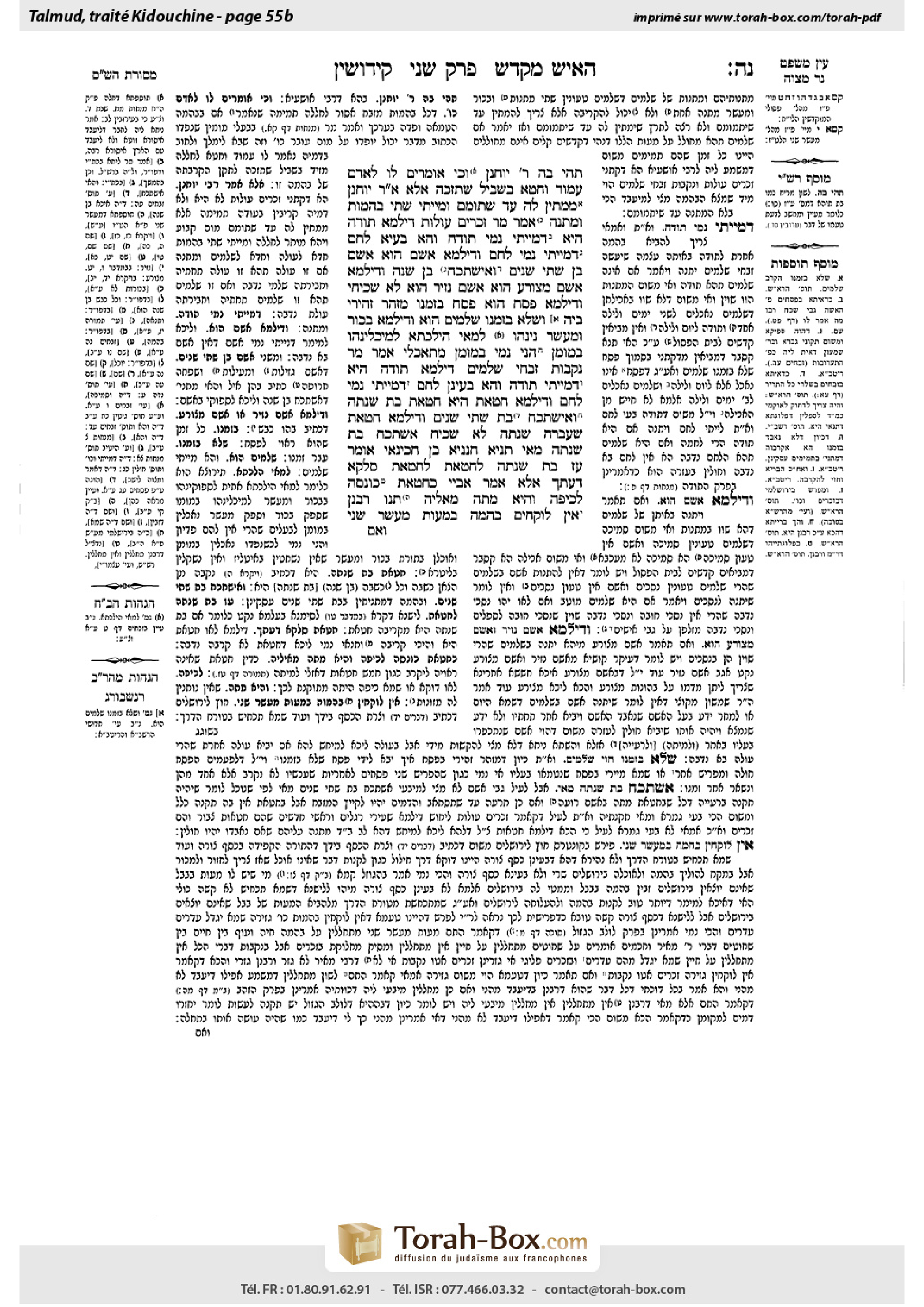 Torah-Box scan of Kiddushin 55b