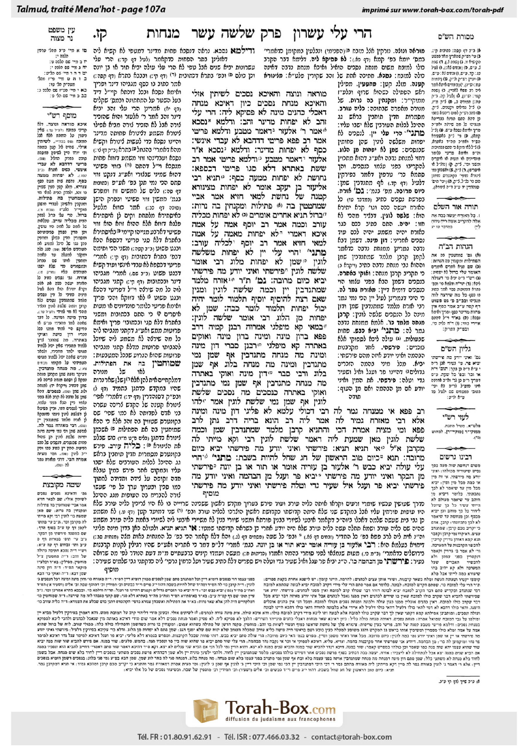 Torah-Box scan of Menachot 107a