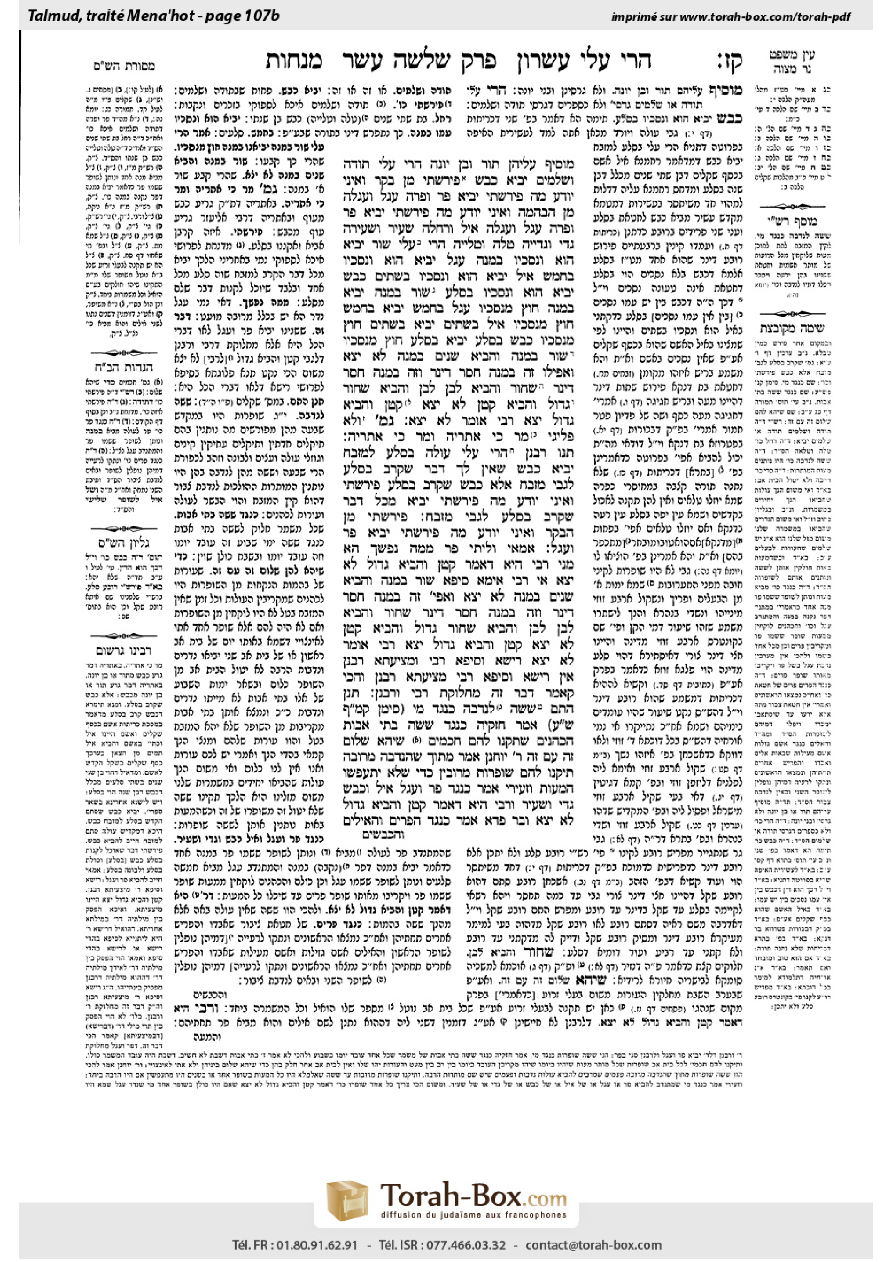 Torah-Box scan of Menachot 107b