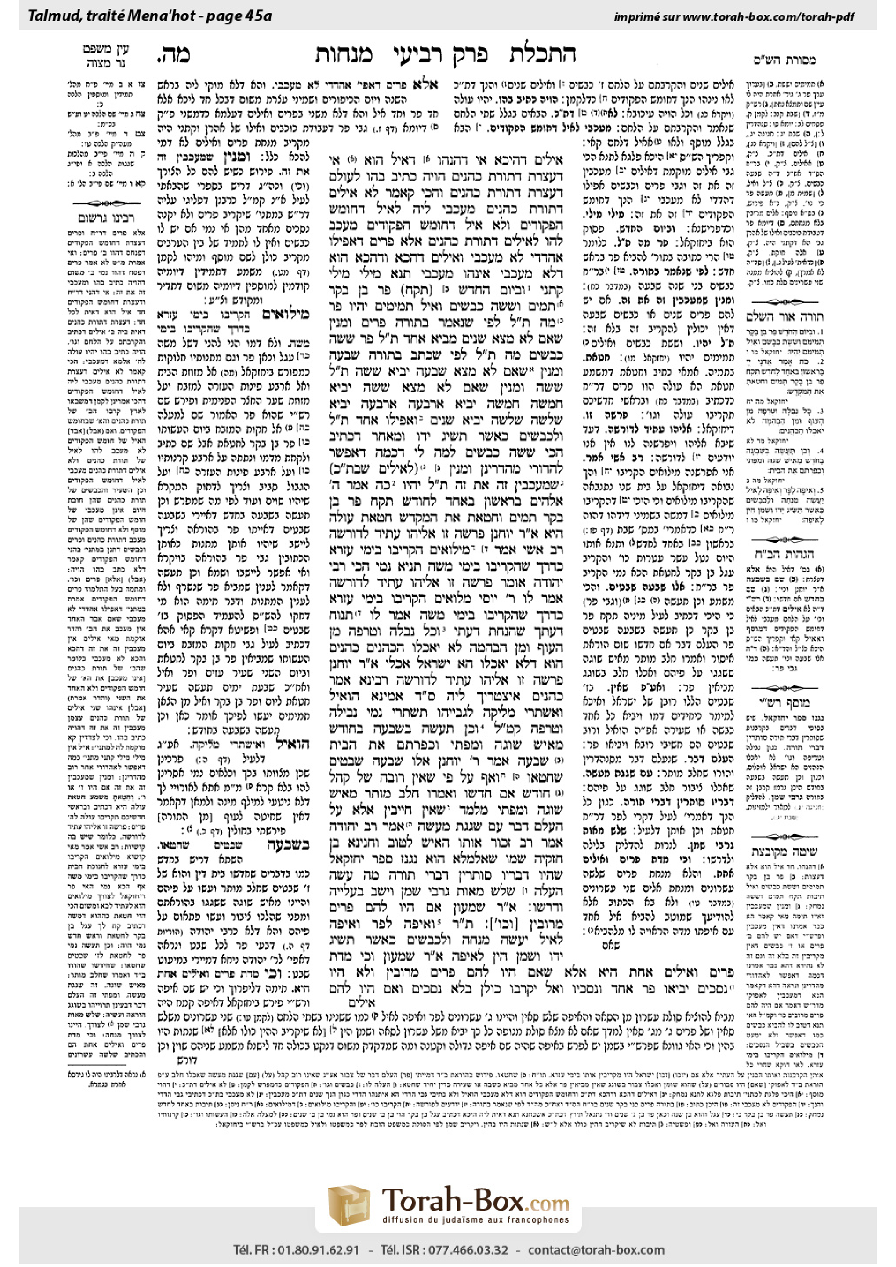 Torah-Box scan of Menachot 45a