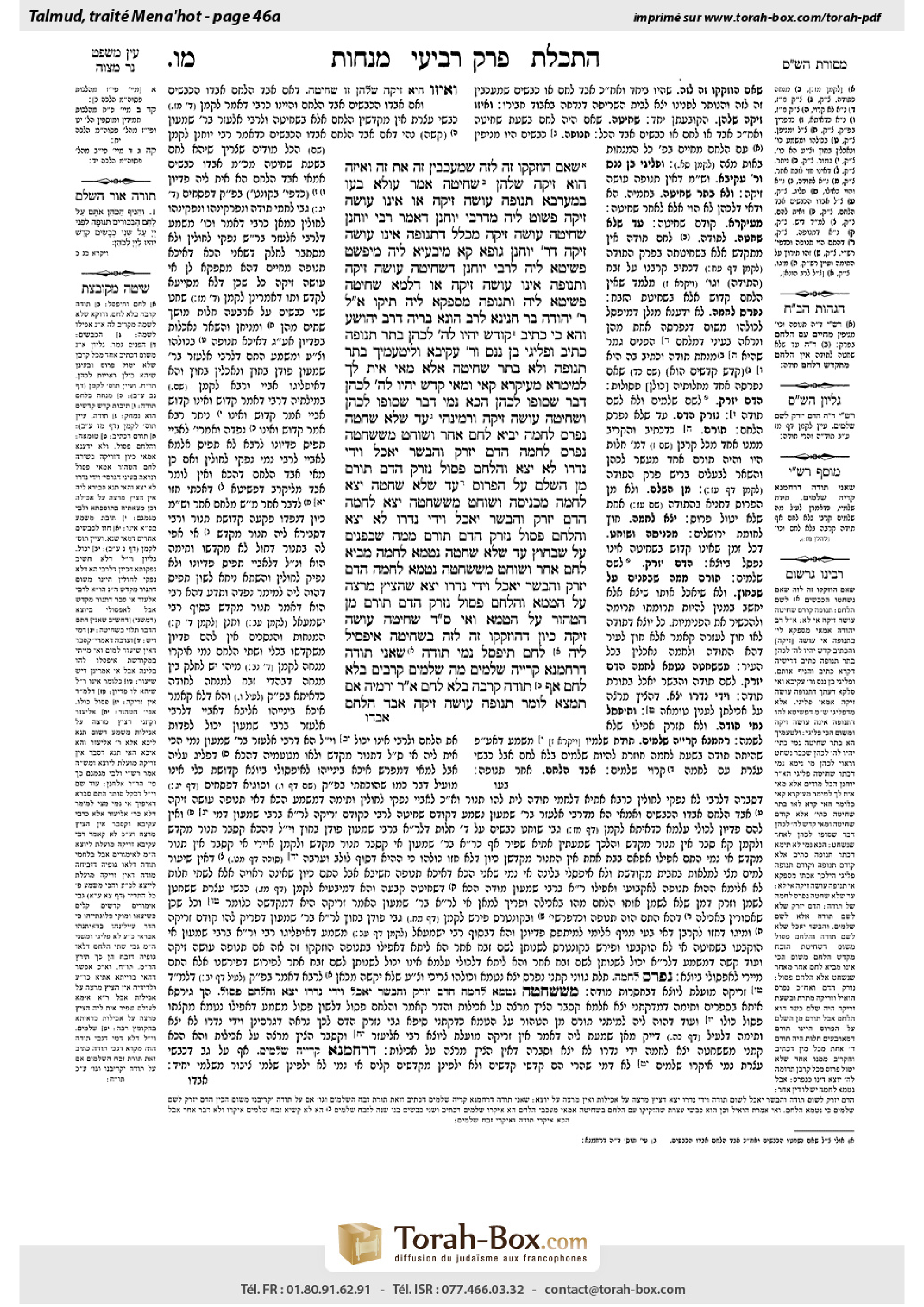 Torah-Box scan of Menachot 46a
