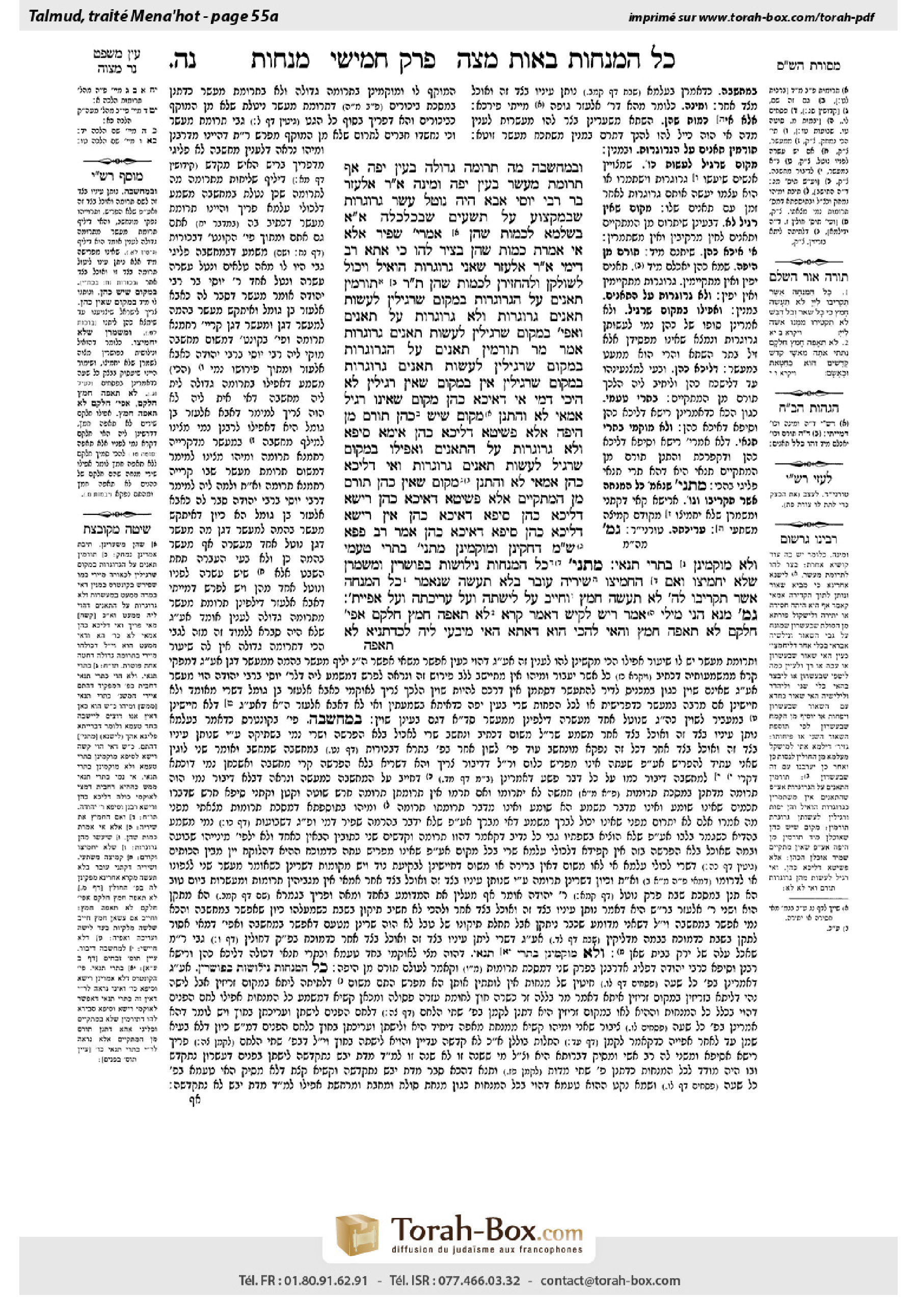 Torah-Box scan of Menachot 55a