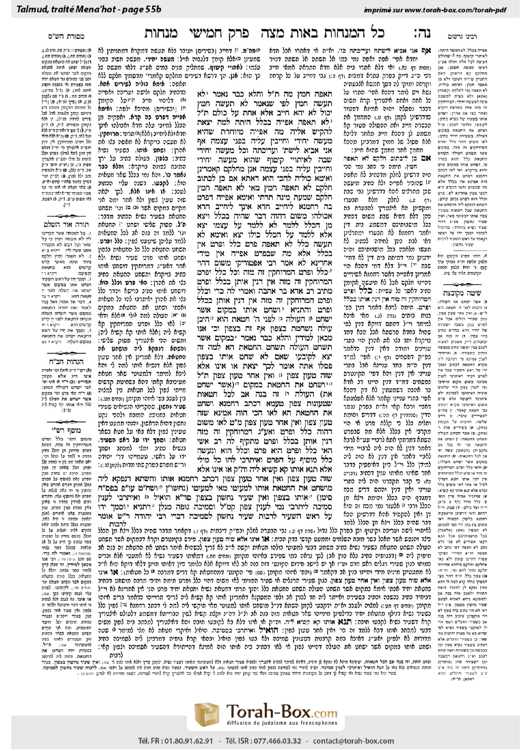 Torah-Box scan of Menachot 55b