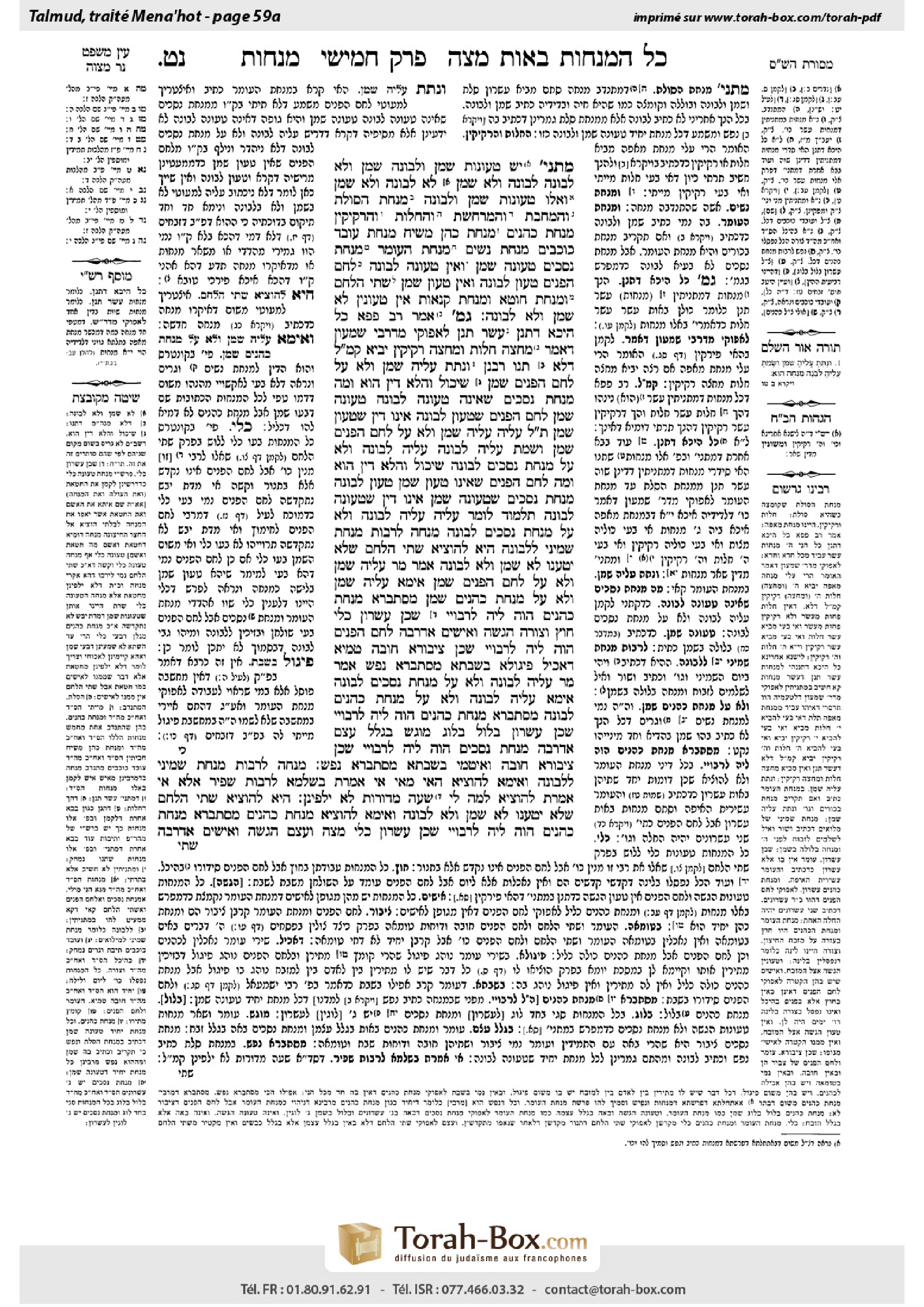 Torah-Box scan of Menachot 59a