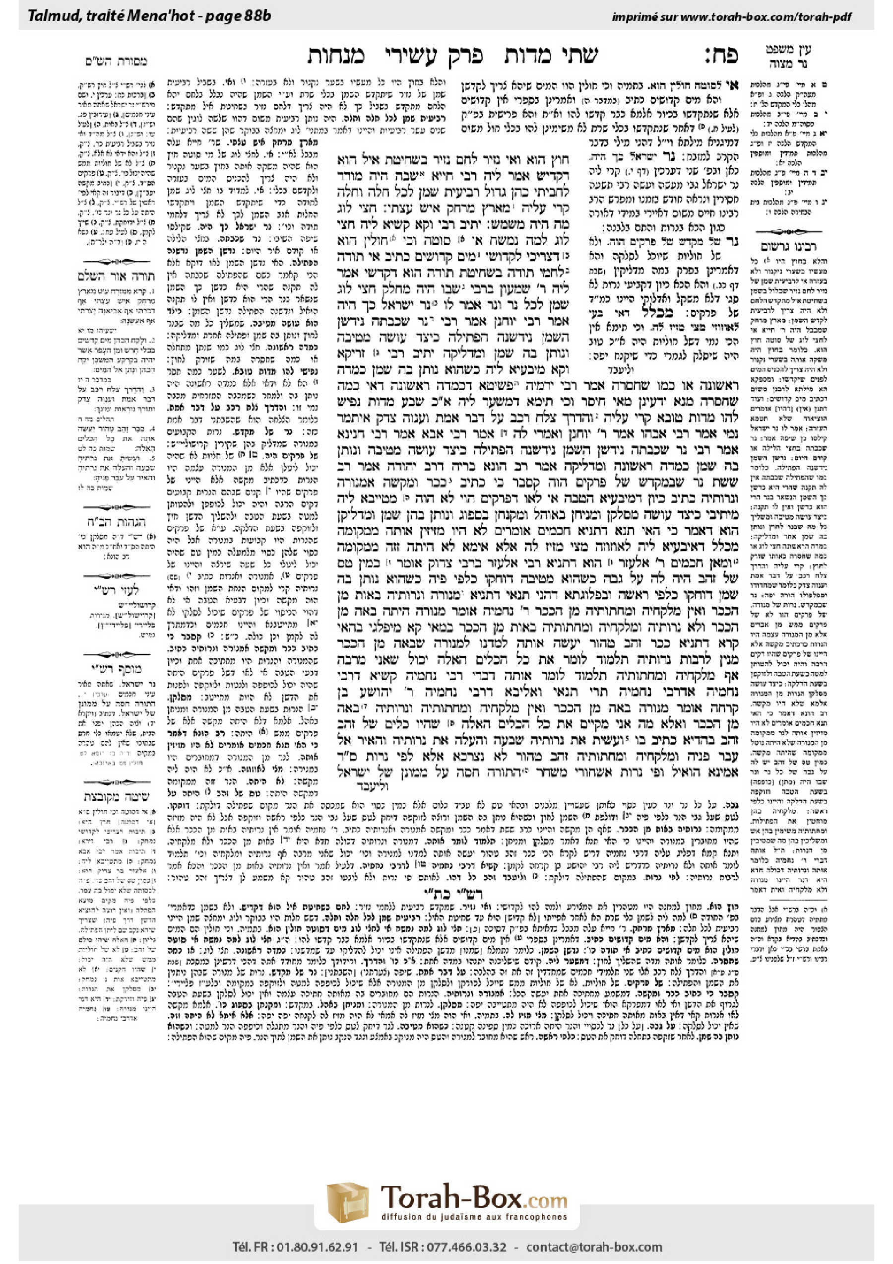 Torah-Box scan of Menachot 88b