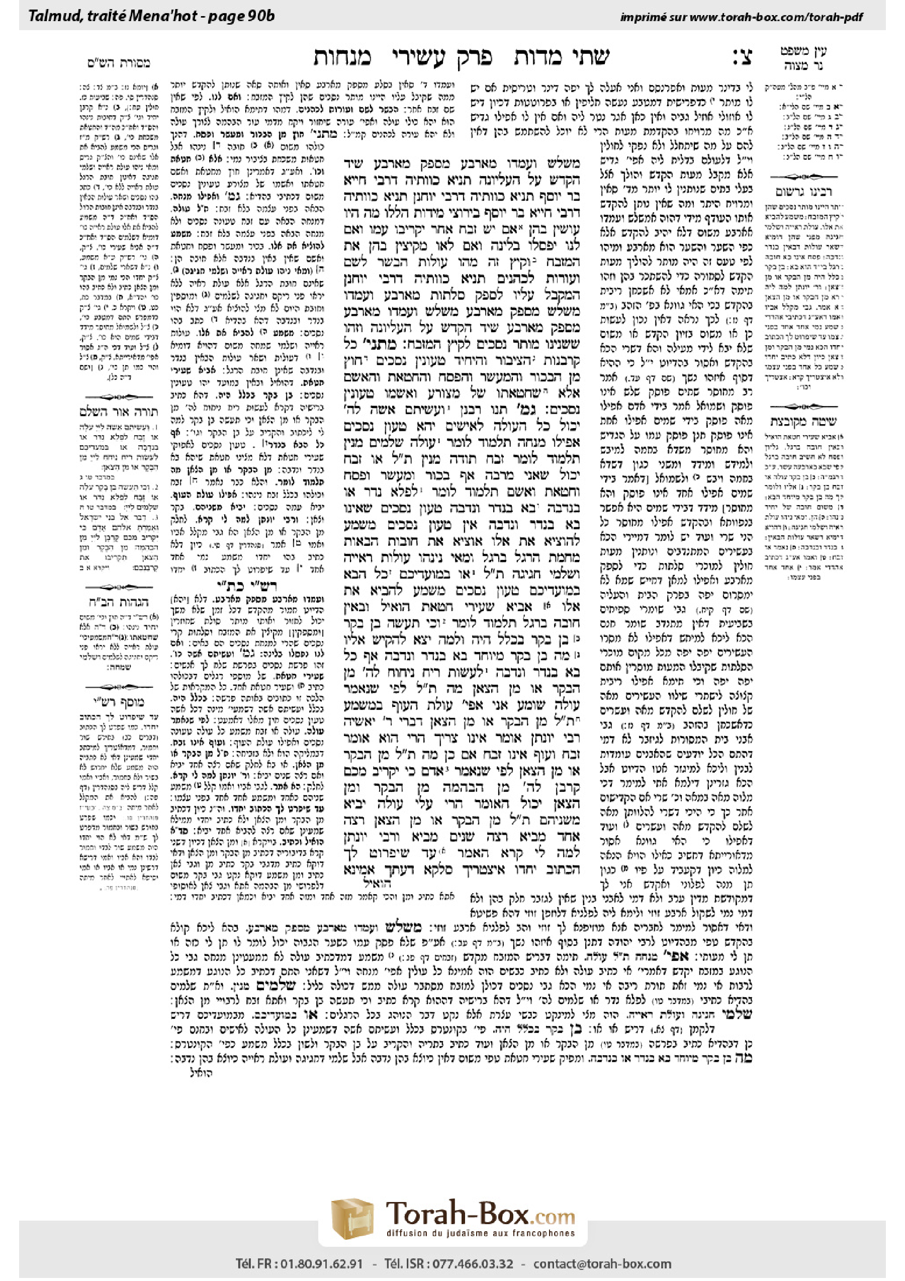 Torah-Box scan of Menachot 90b