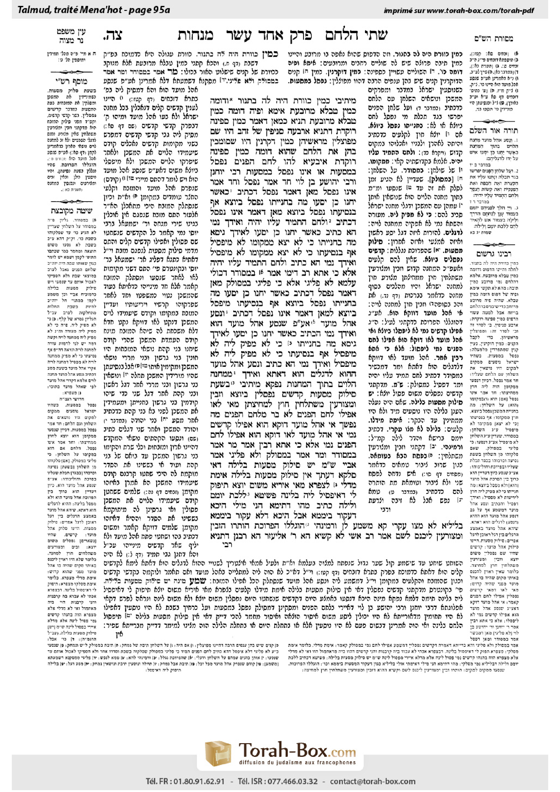 Torah-Box scan of Menachot 95a